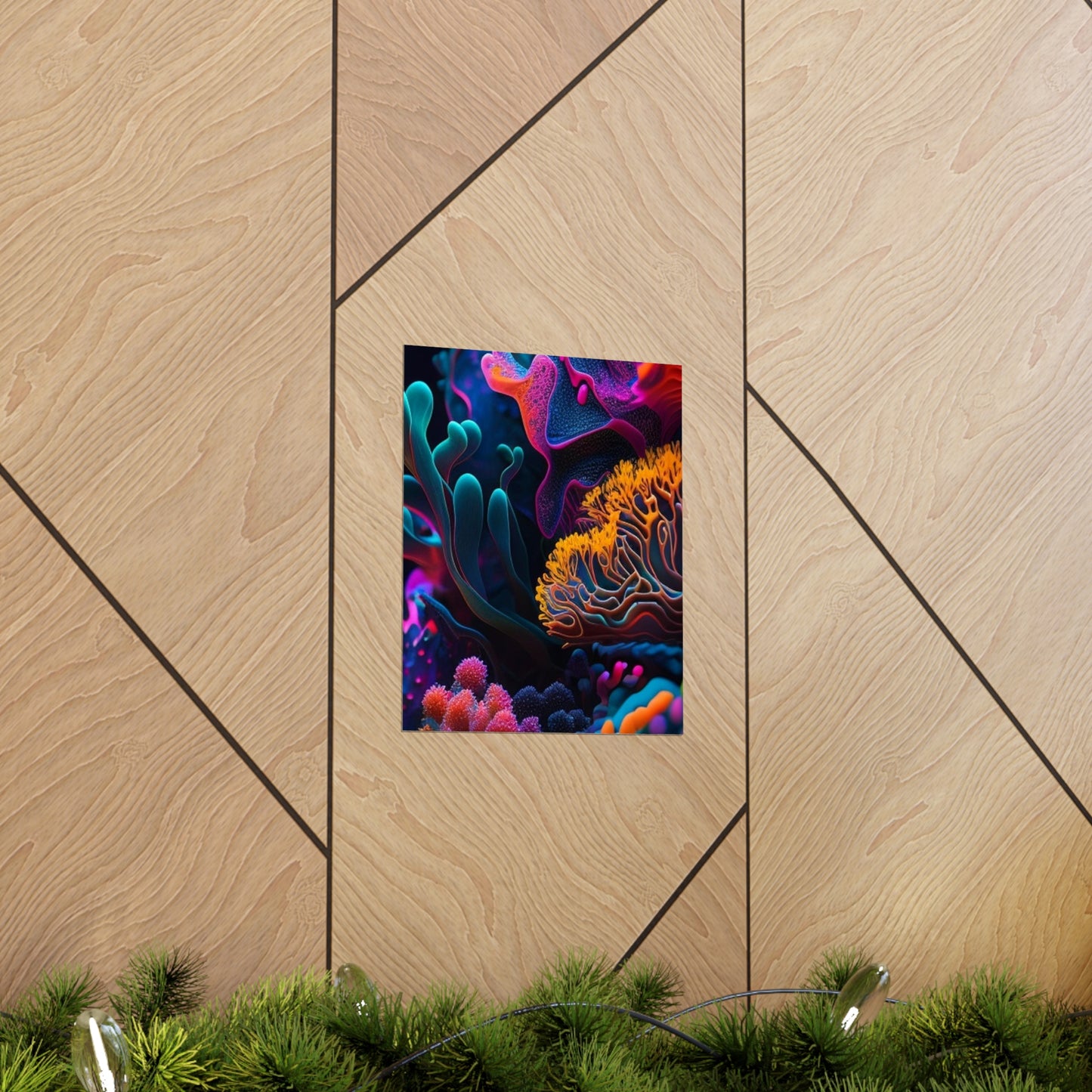 Premium Matte Vertical Posters Macro Coral Reef 2