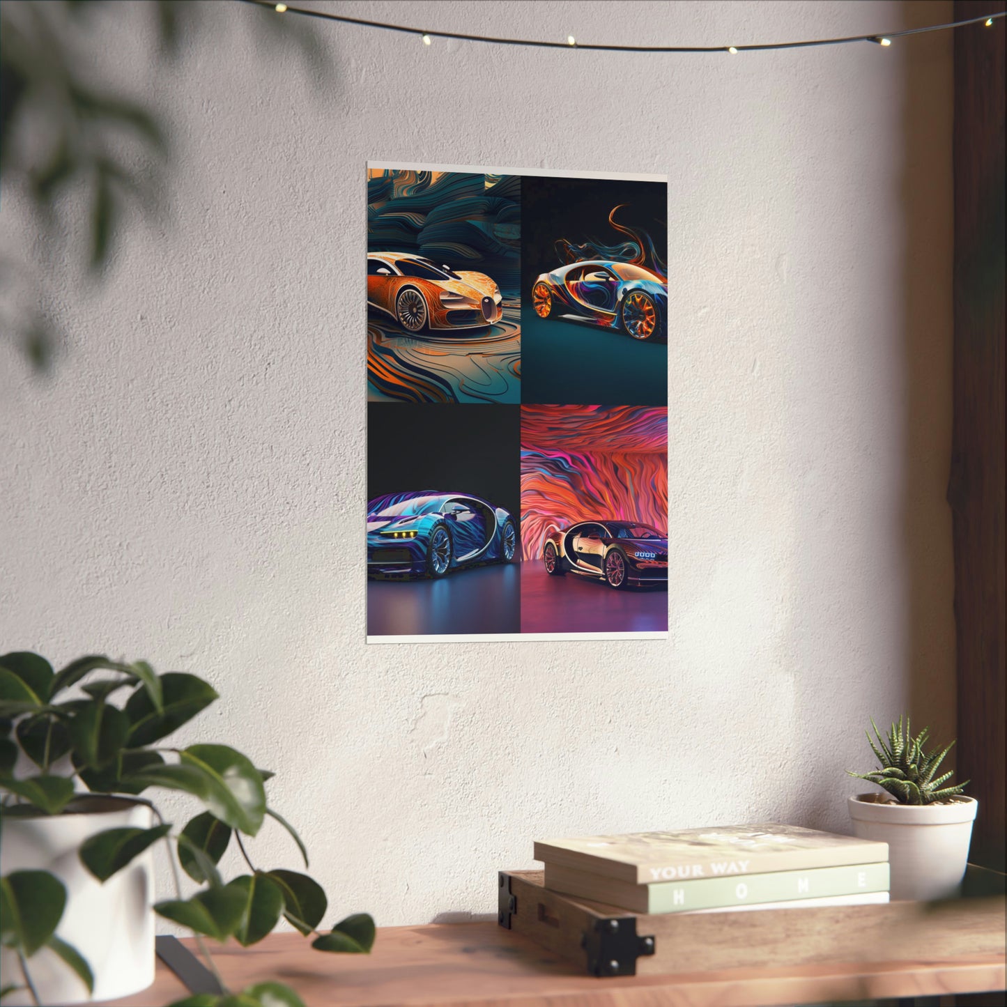 Premium Matte Vertical Posters Bugatti Abstract Flair 5