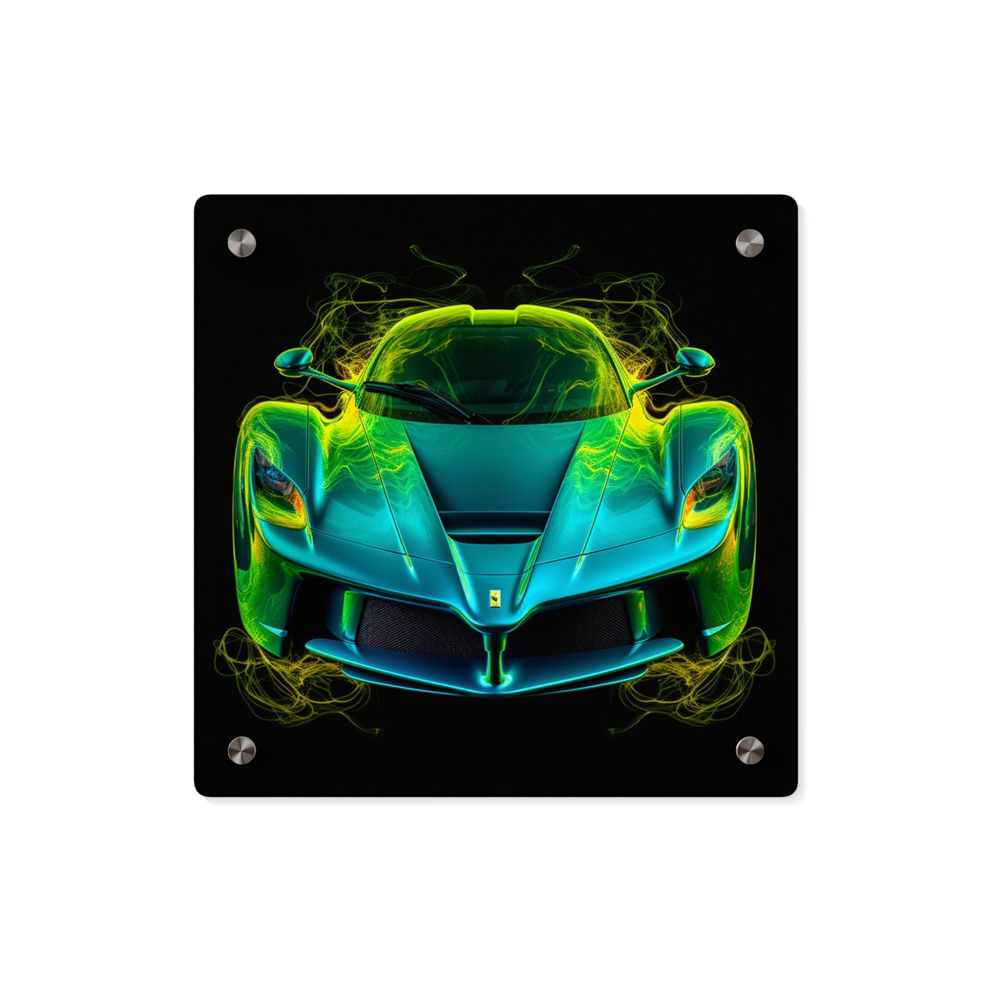 Acrylic Wall Art Panels Ferrari Neon 2