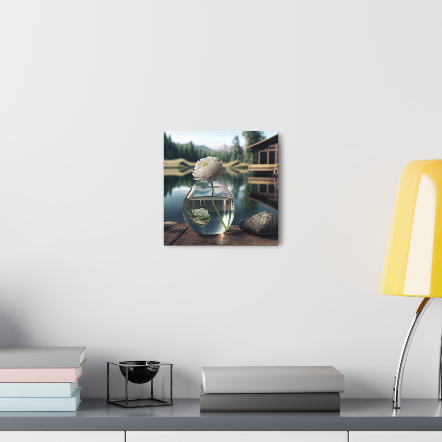 Canvas Gallery Wraps White Peony glass vase 2