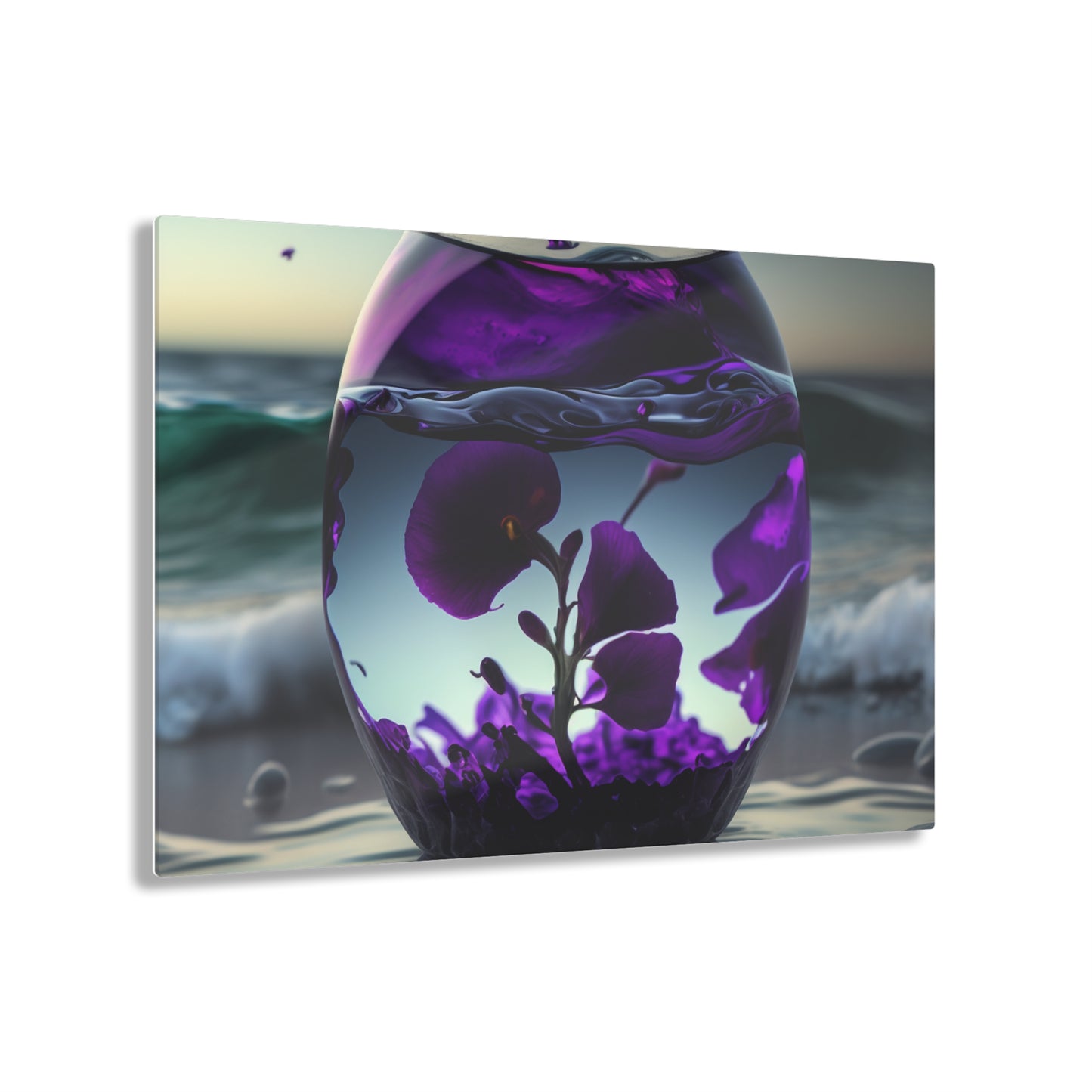 Acrylic Prints Purple Sweet pea in a vase 4