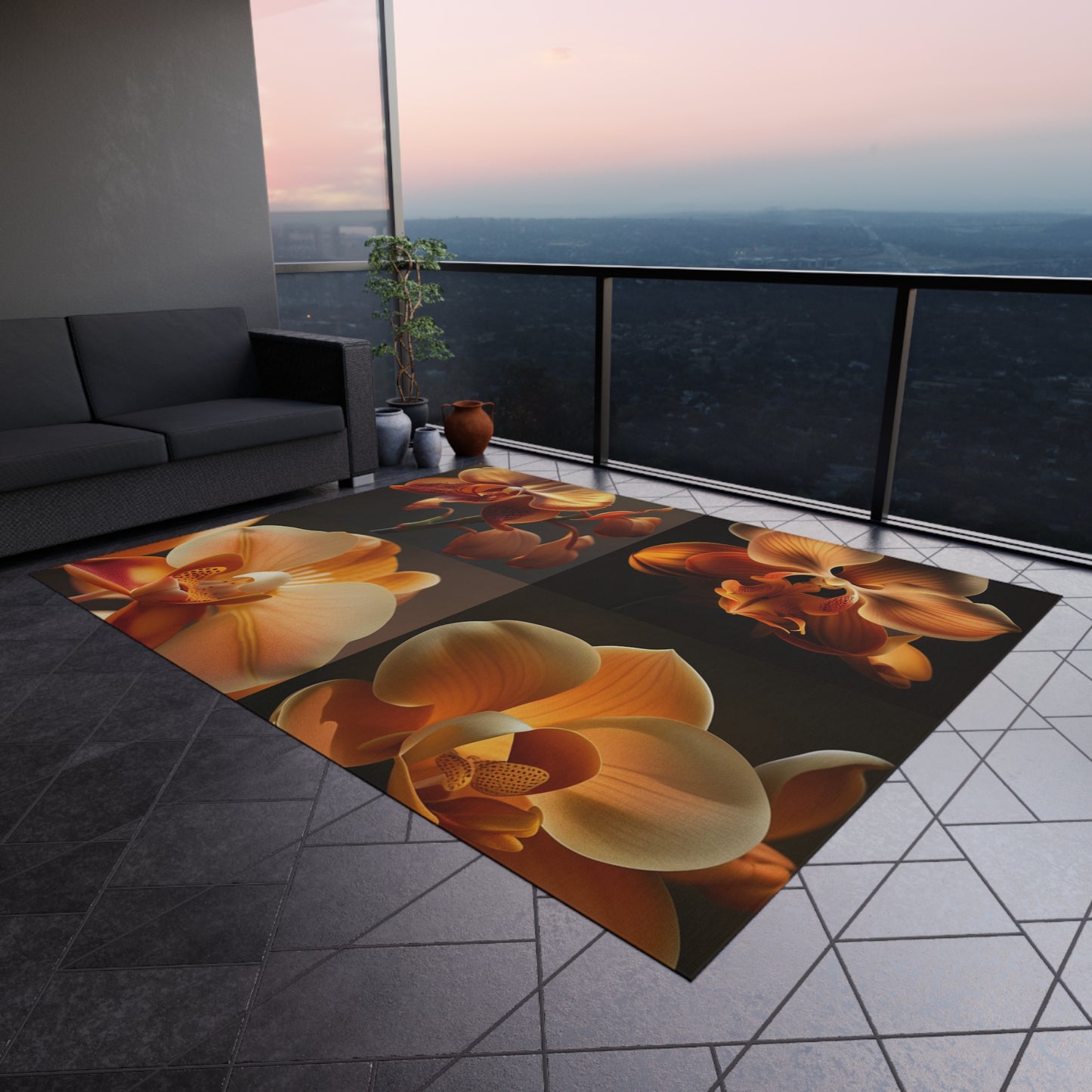 Outdoor Rug  Orange Orchid 5