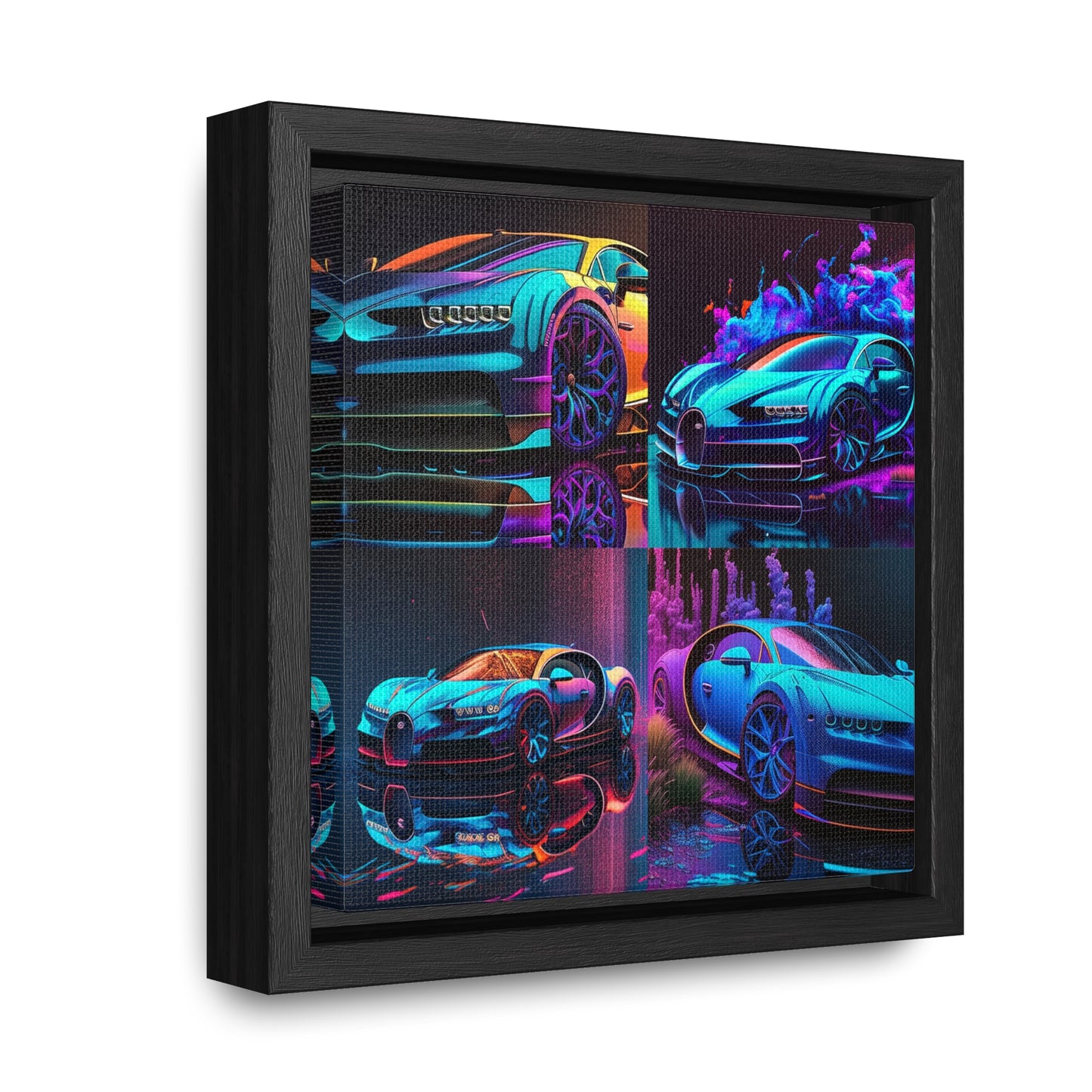Gallery Canvas Wraps, Square Frame Bugatti Neon Chiron 5