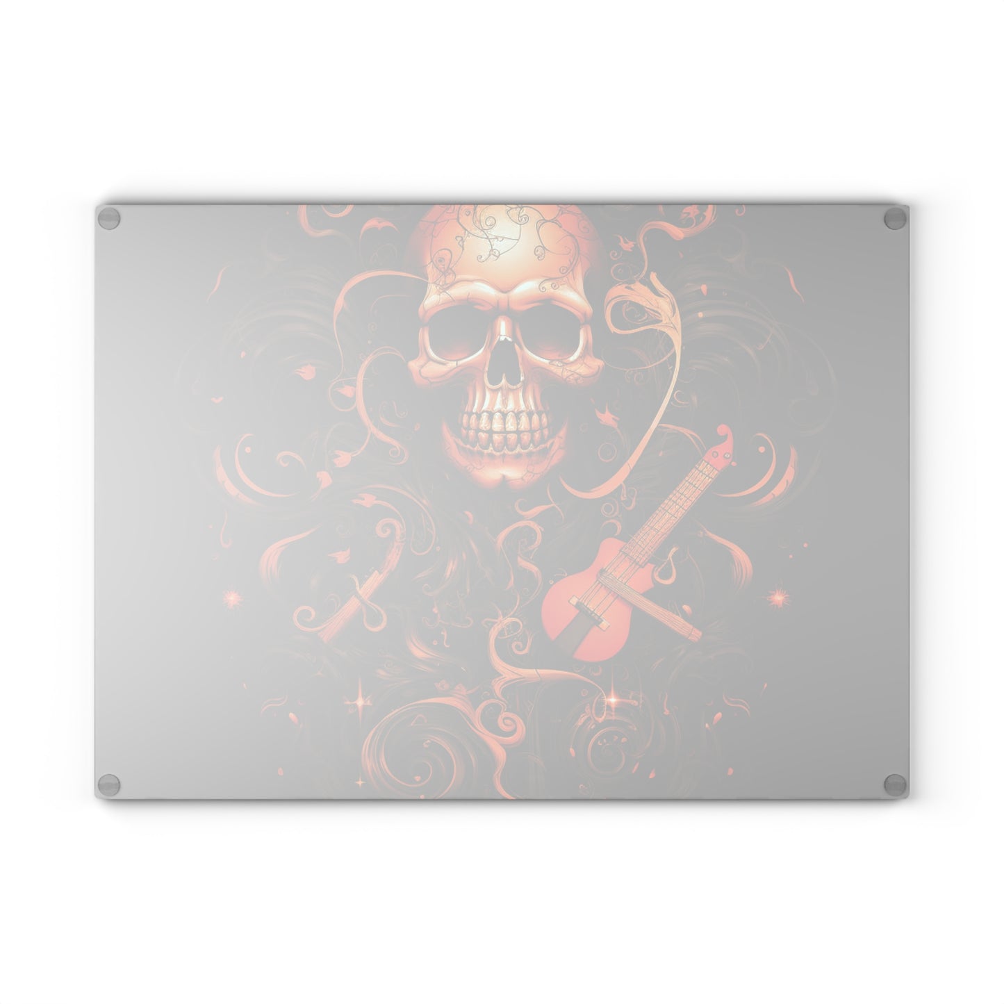 Glass Cutting Board Skull Treble Clef 4