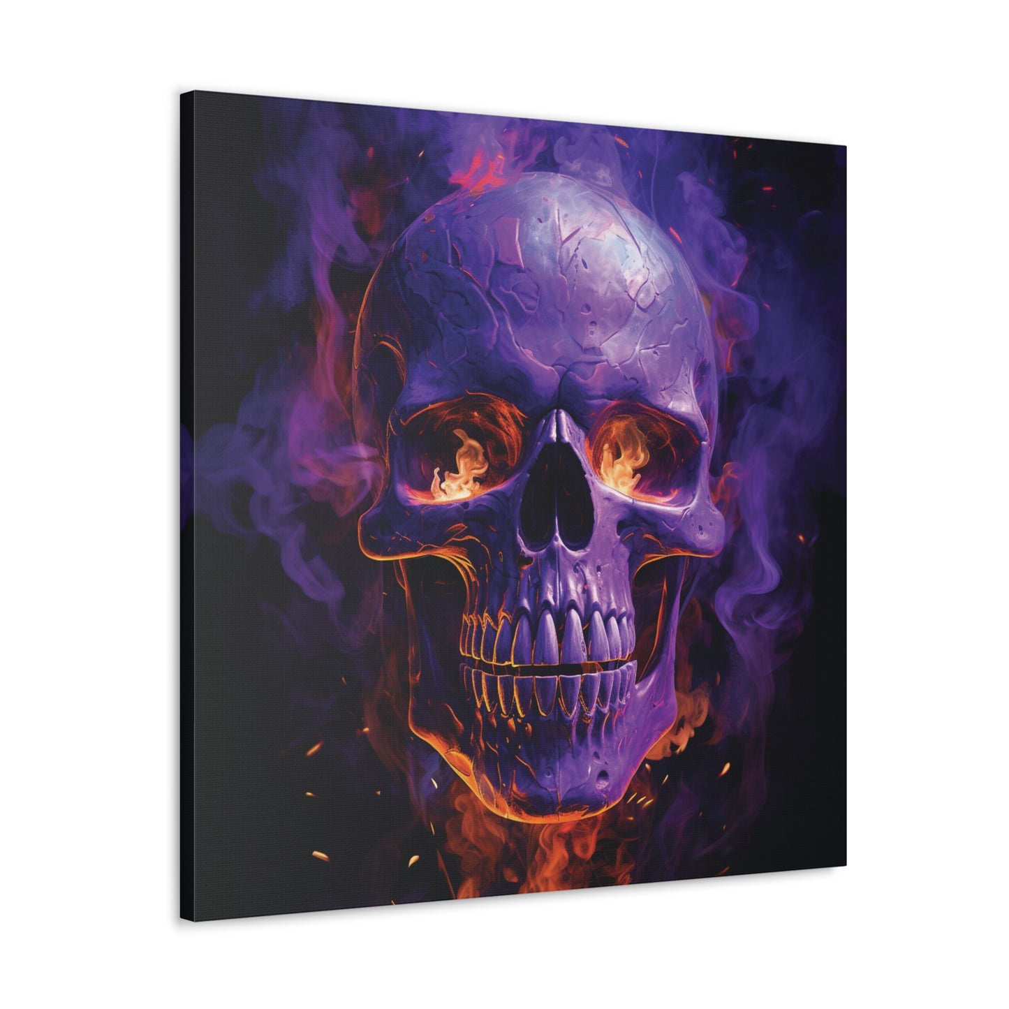 Canvas Gallery Wraps Skull Flames 1