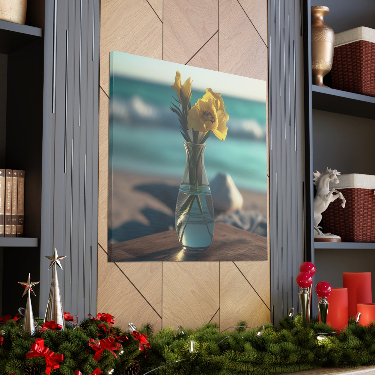 Canvas Gallery Wraps Yellow Gladiolus glass 4