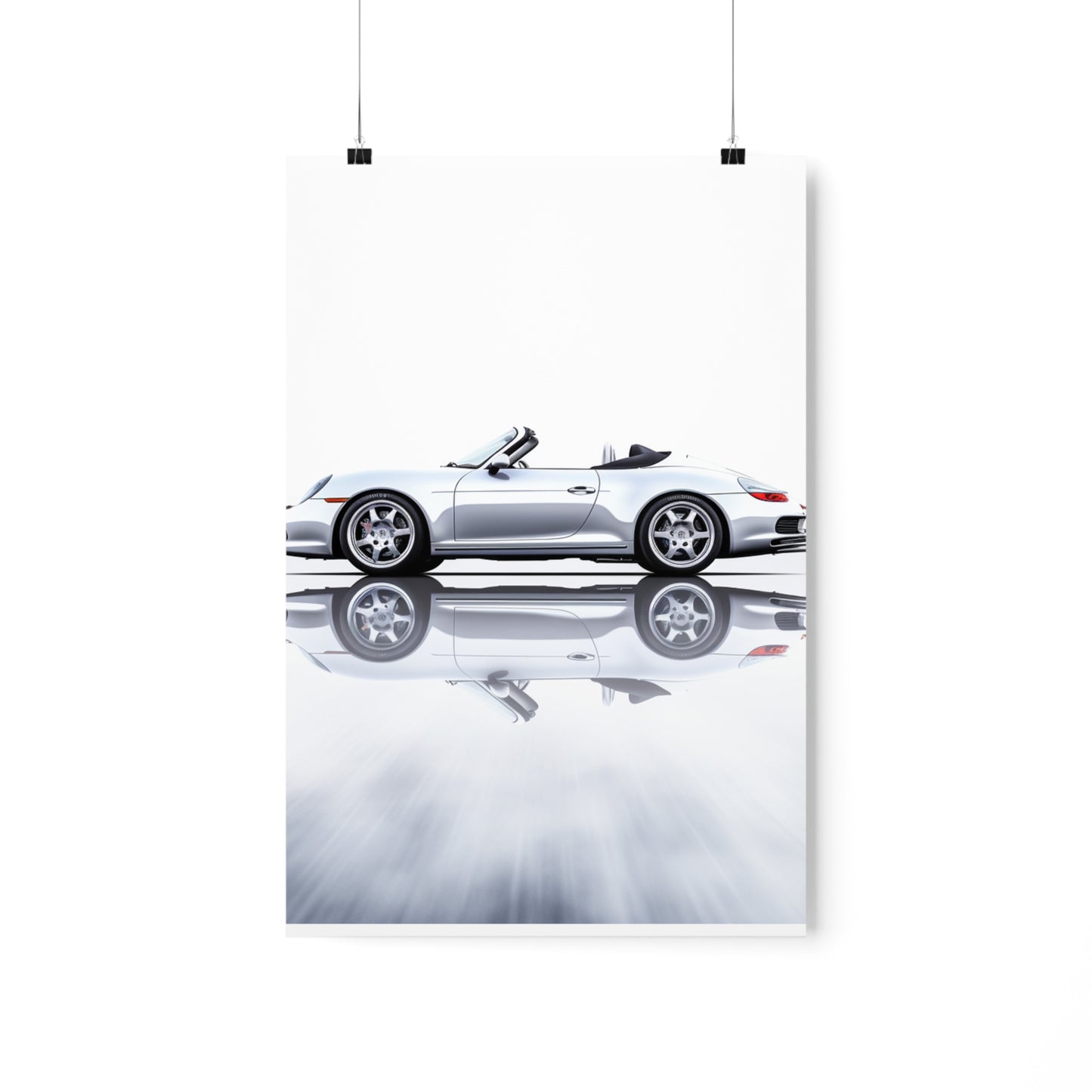 Premium Matte Vertical Posters 911 Speedster on water 3