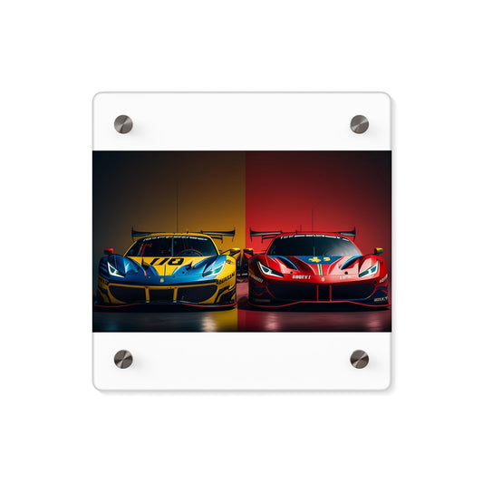 Acrylic Wall Art Panels Ferrari Red Blue 3