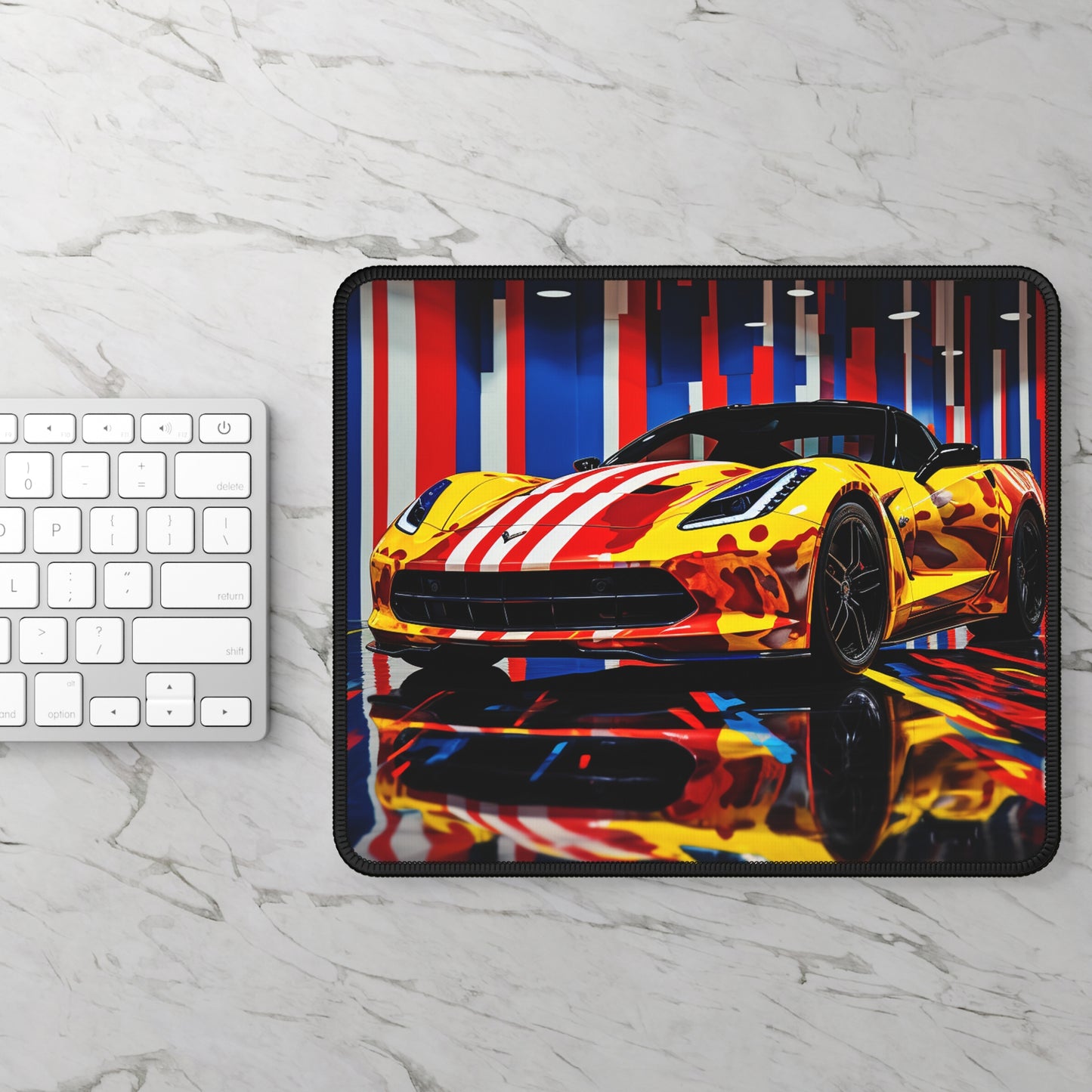 Gaming Mouse Pad  Macro Flag Ferrari 4