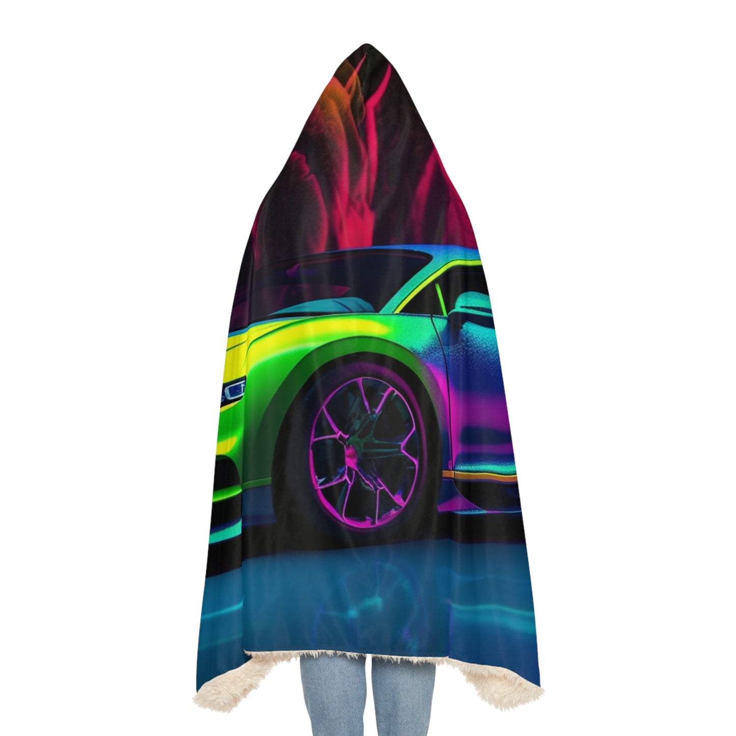 Snuggle Hooded Blanket Florescent Bugatti Flair 1