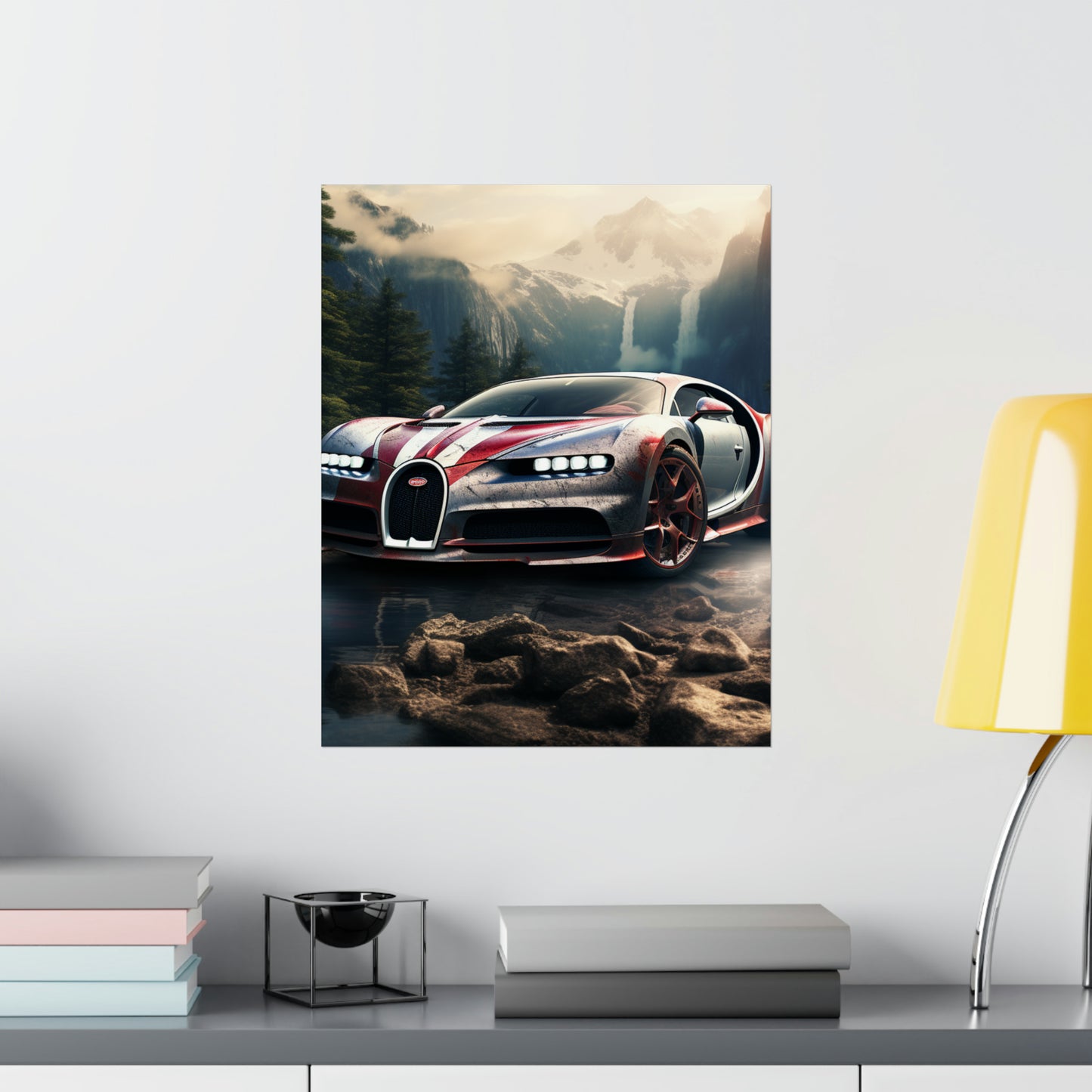 Premium Matte Vertical Posters Bugatti Waterfall 4