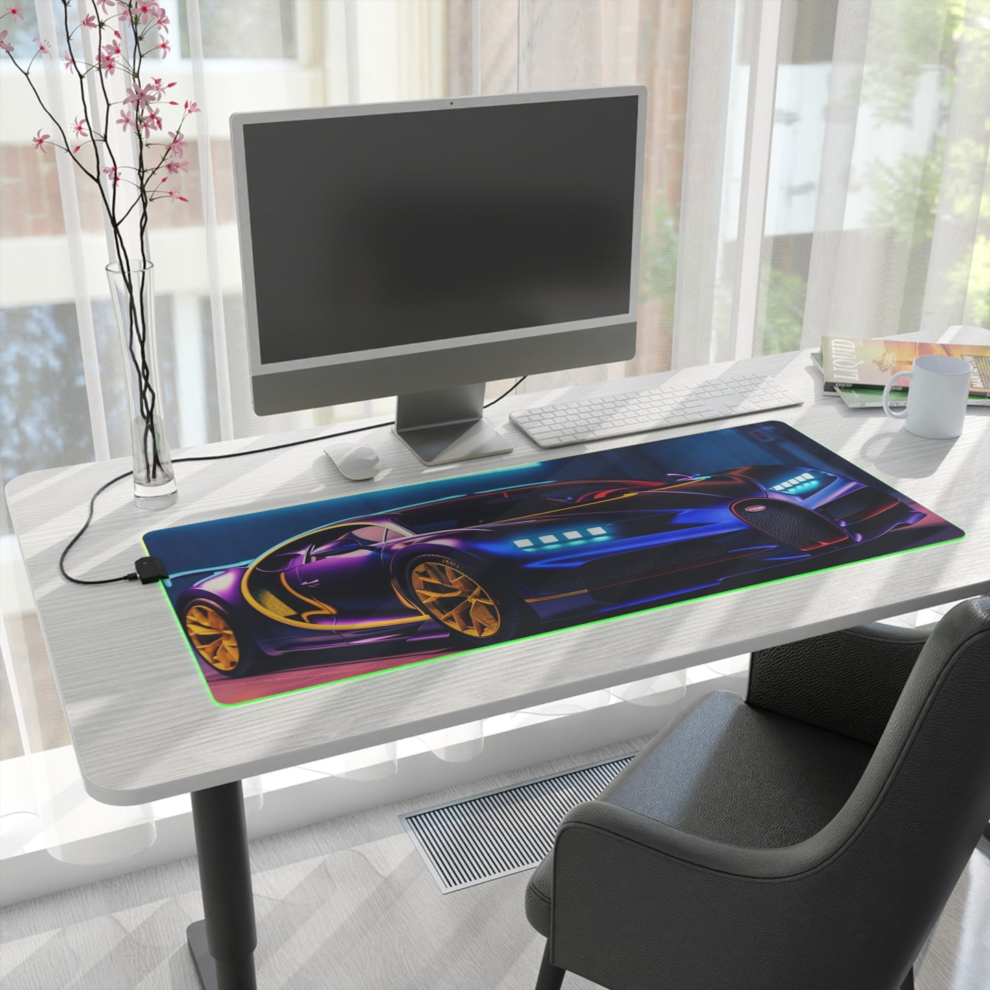 LED Gaming Mouse Pad Hyper Bugatti Neon Chiron 4