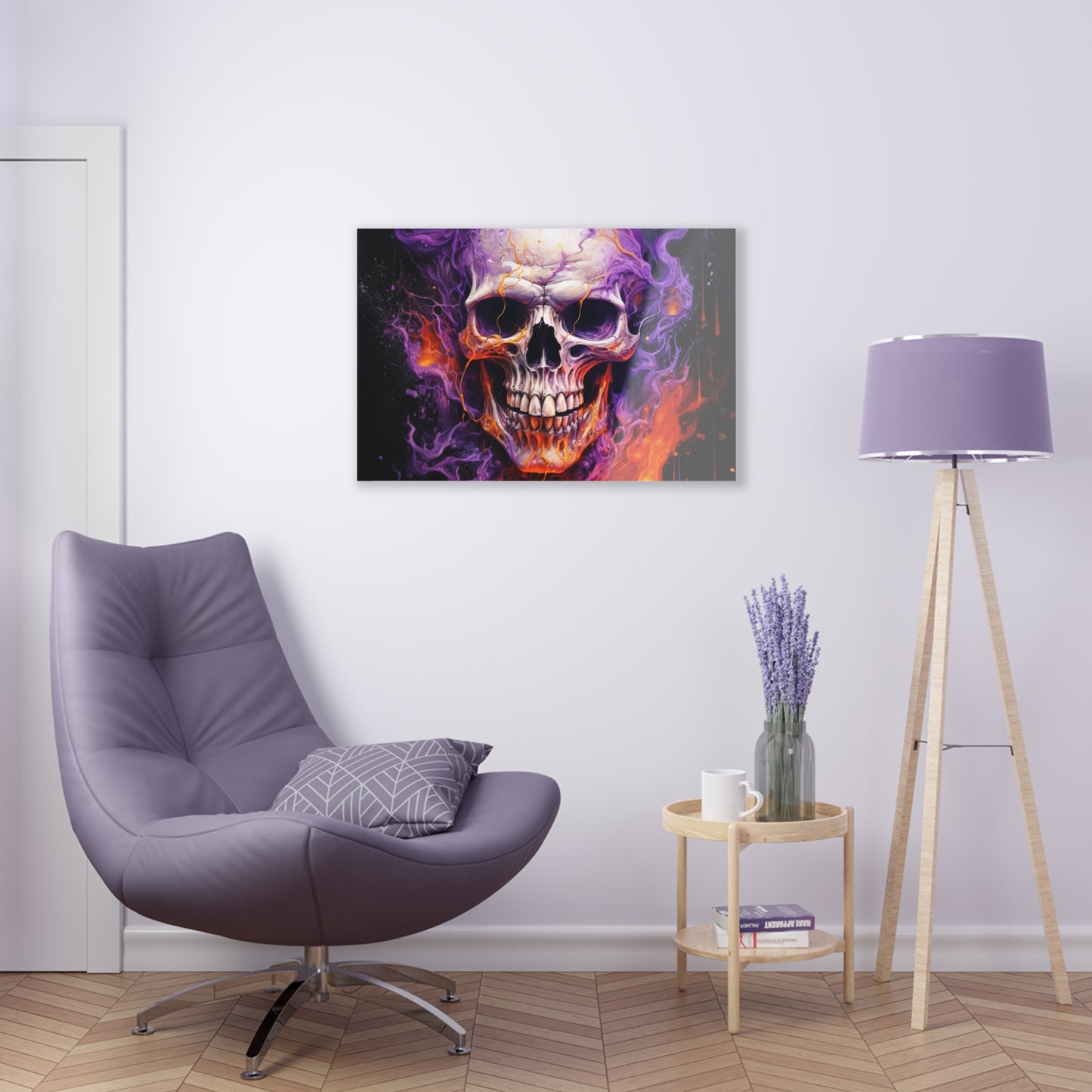 Acrylic Prints Skull Flames 2