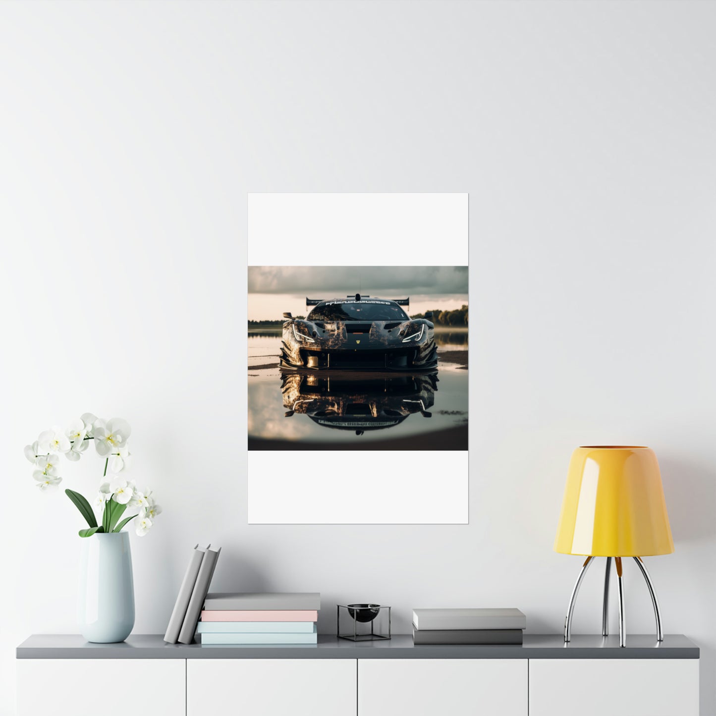 Premium Matte Vertical Posters Ferrari Lake 3