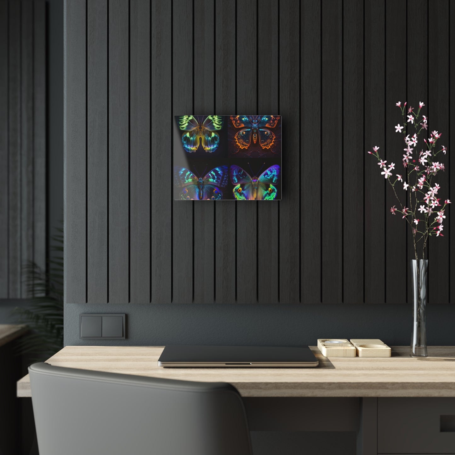 Acrylic Prints Neon Hue Butterfly 5