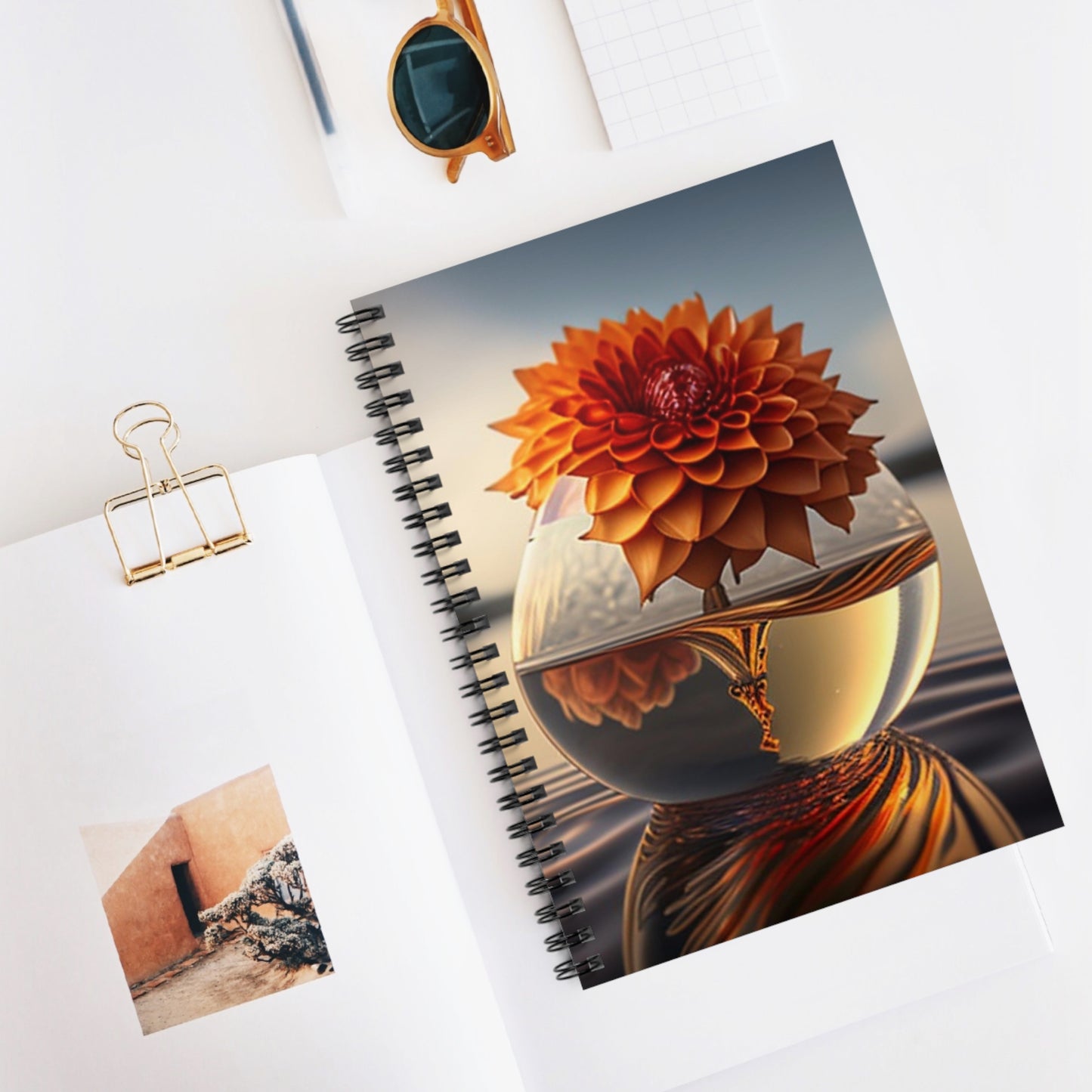 Spiral Notebook - Ruled Line Dahlia Orange 1