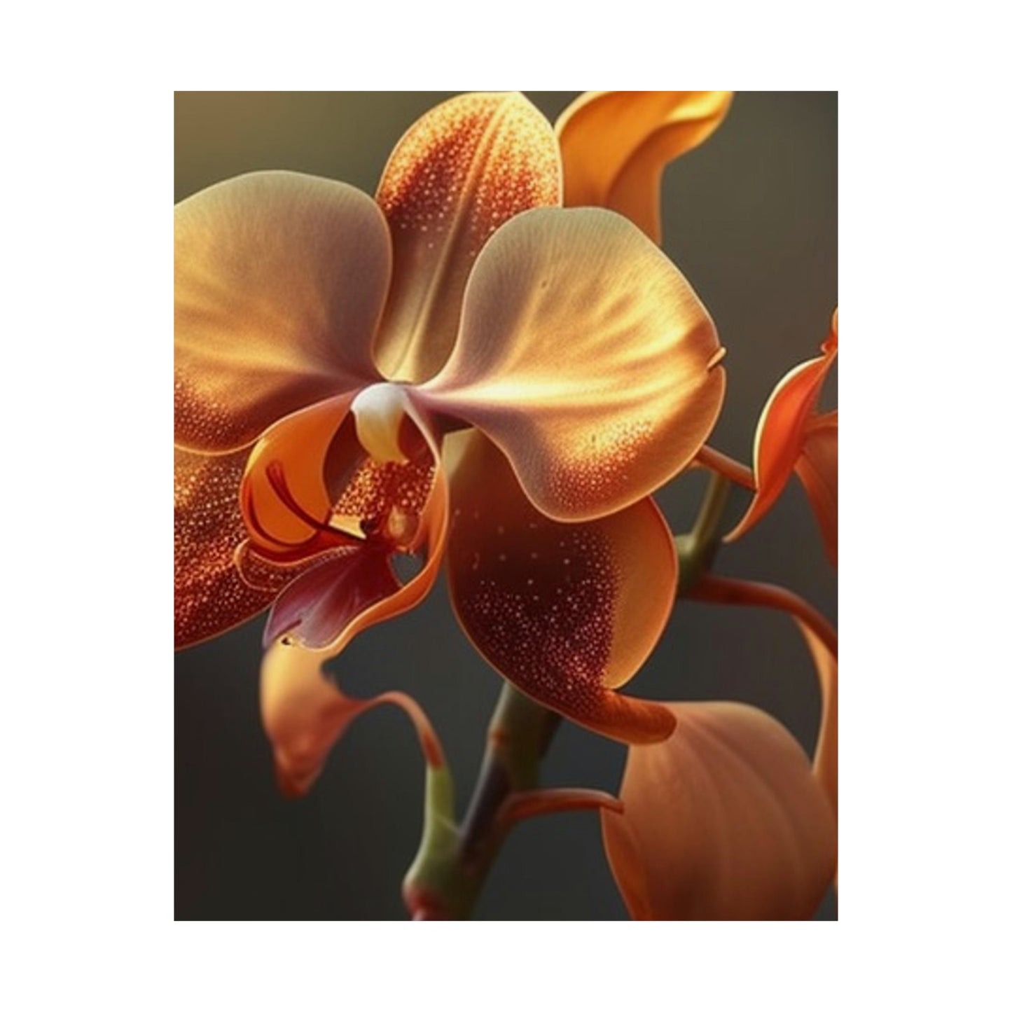 Premium Matte Vertical Posters Orange Orchid 1