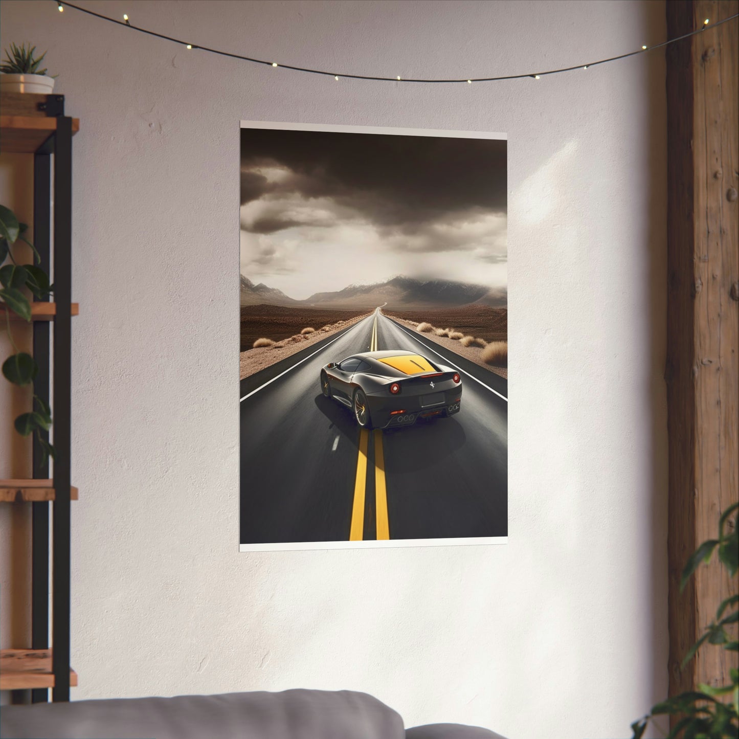 Premium Matte Vertical Posters Ferrari Road 4