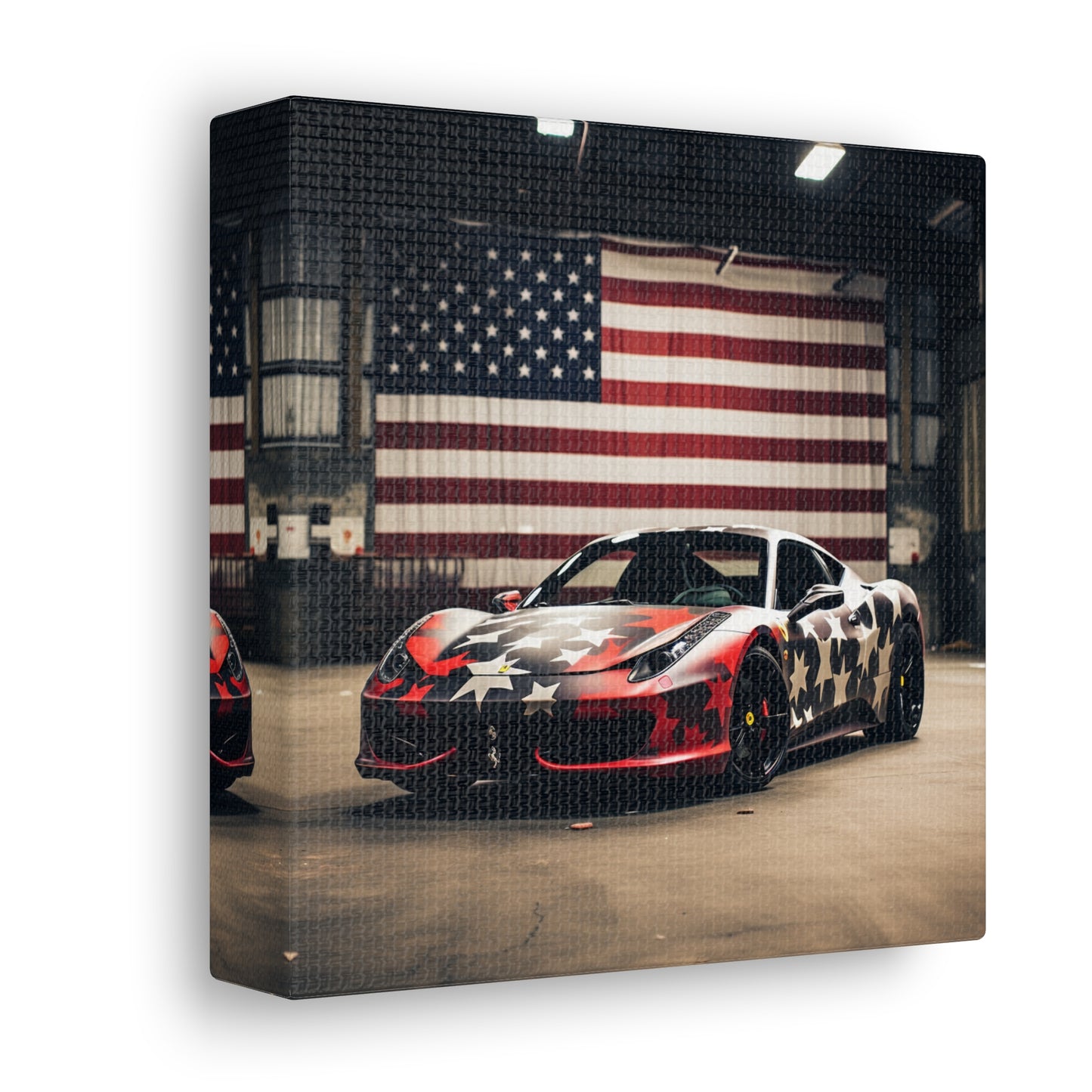 Canvas Gallery Wraps American Flag Farrari 1