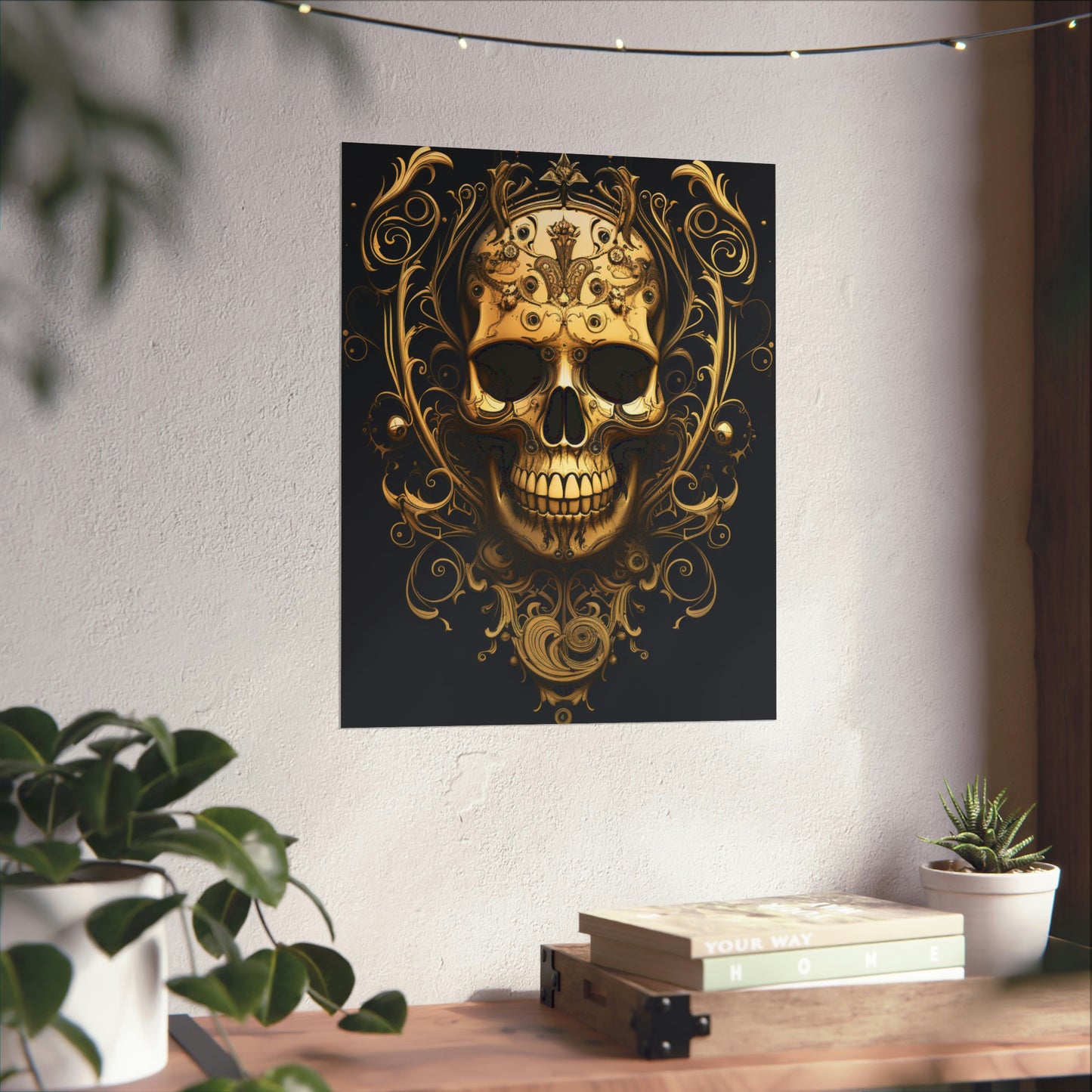 Premium Matte Vertical Posters Skull Treble Clef 3