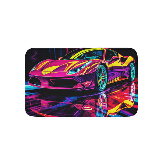 Memory Foam Bath Mat Pink Ferrari Macro 2