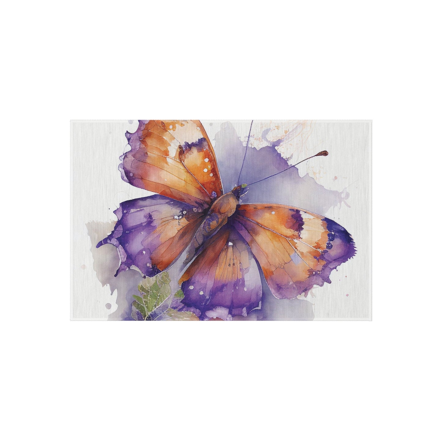 Outdoor Rug  MerlinRose Watercolor Butterfly 2