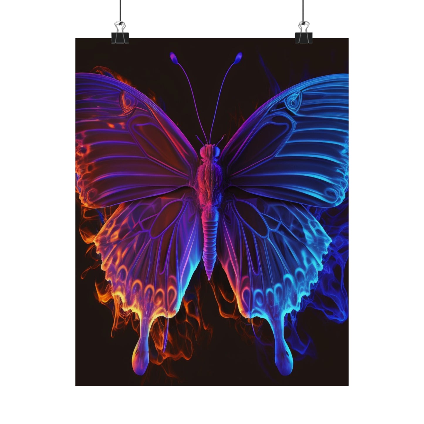 Premium Matte Vertical Posters Thermal Butterfly 1