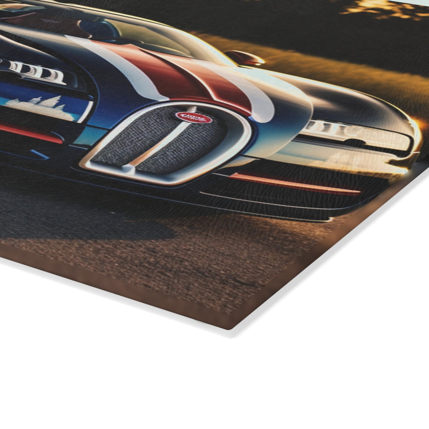 Glass Cutting Board Bugatti Flag American 3