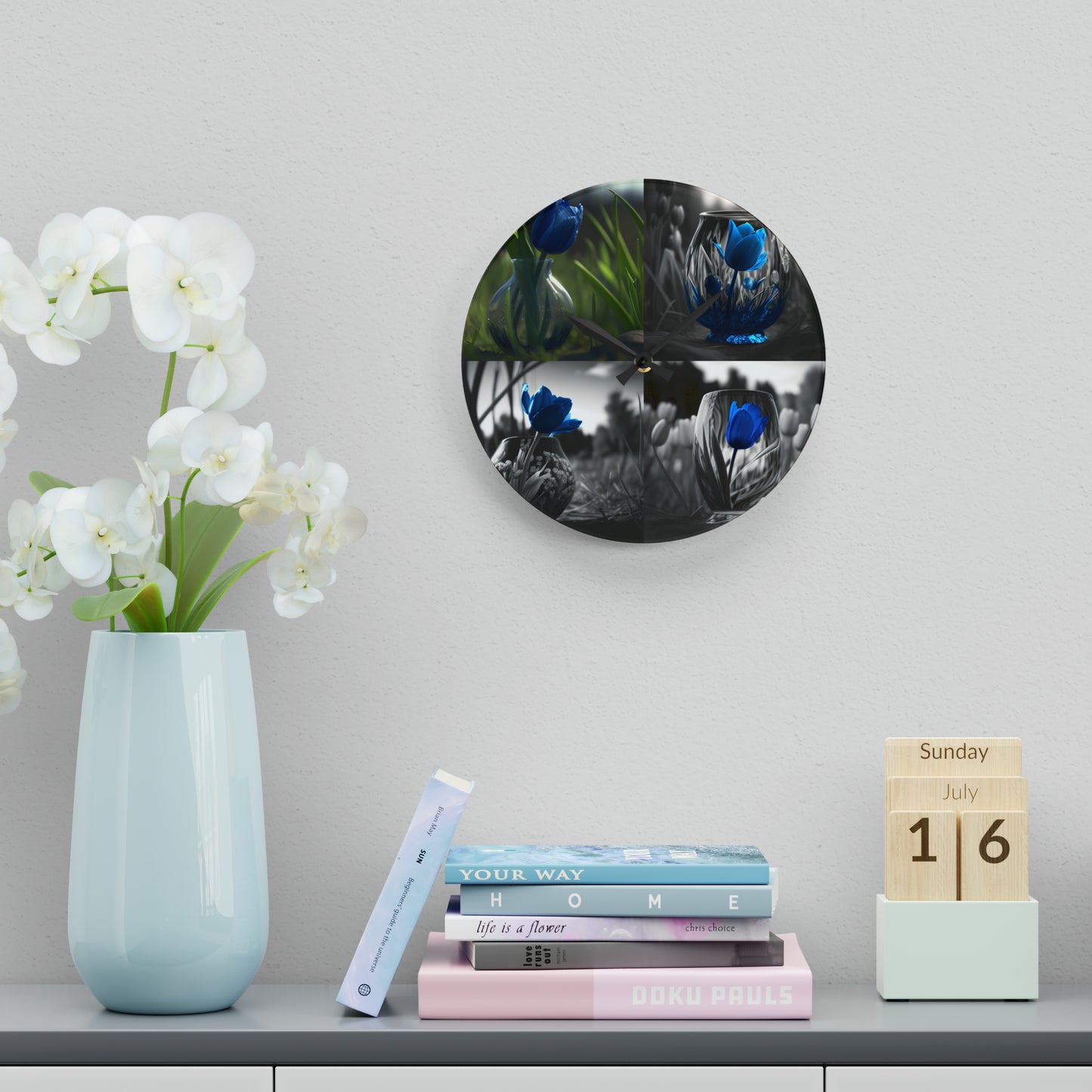 Acrylic Wall Clock Tulip 5