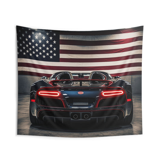 Indoor Wall Tapestries American Flag Background Bugatti 4