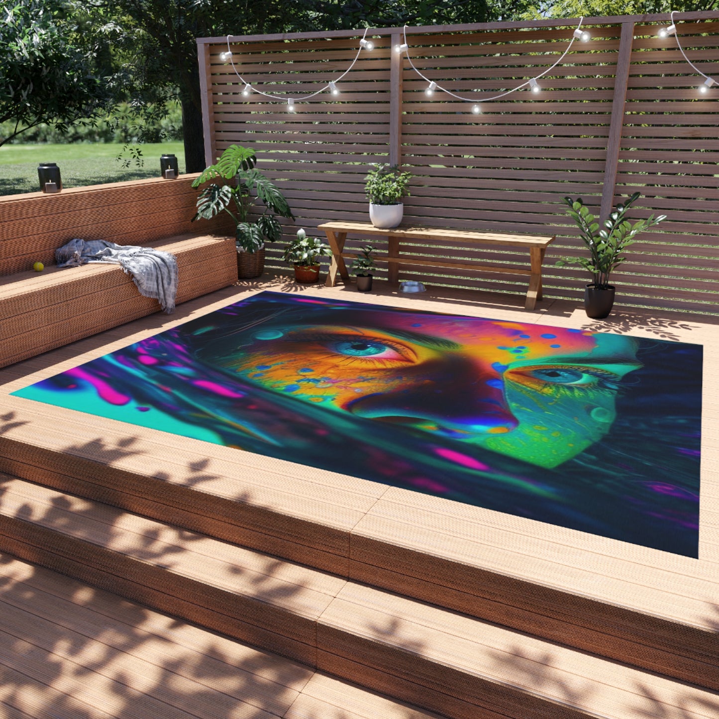 Outdoor Rug  Florescent Glow 3