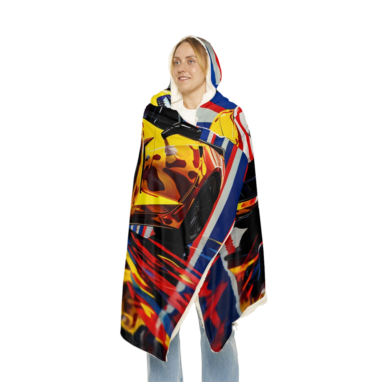 Snuggle Hooded Blanket Macro Flag Ferrari 4