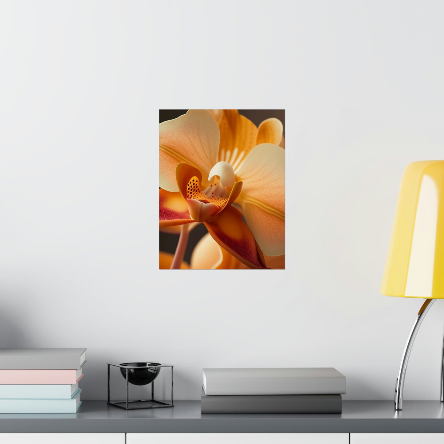 Premium Matte Vertical Posters Orange Orchid 3