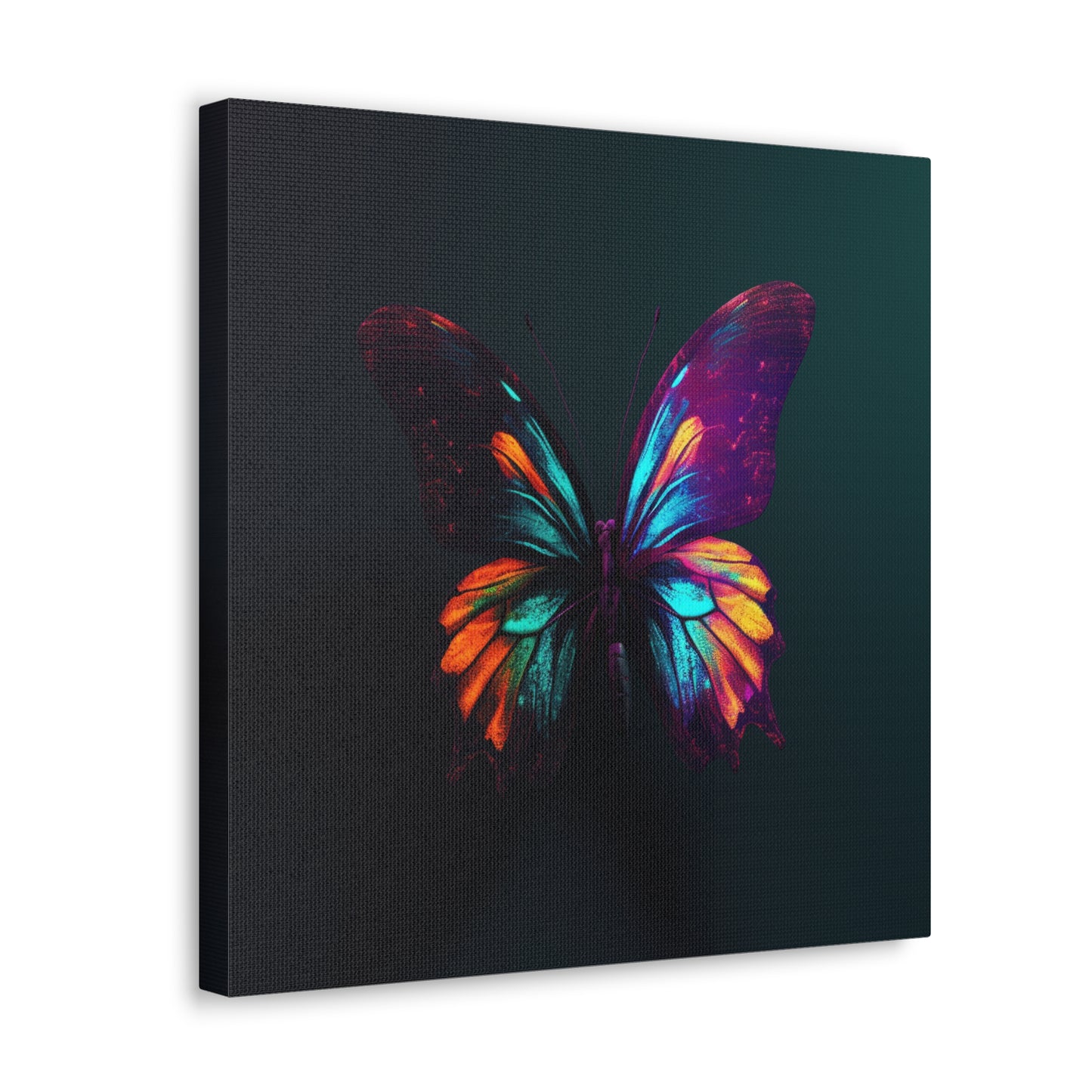 Canvas Gallery Wraps Hyper Colorful Butterfly Macro 4