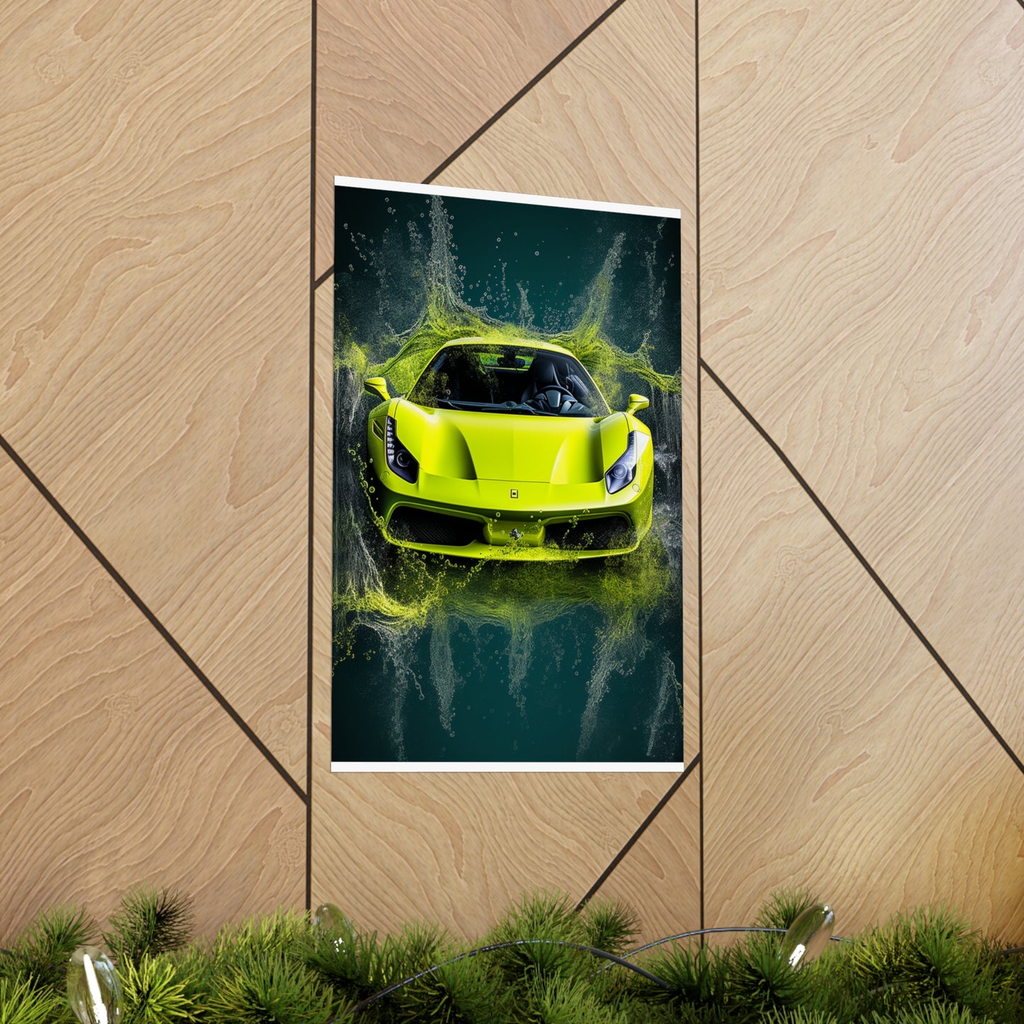 Premium Matte Vertical Posters Farrari Water 4