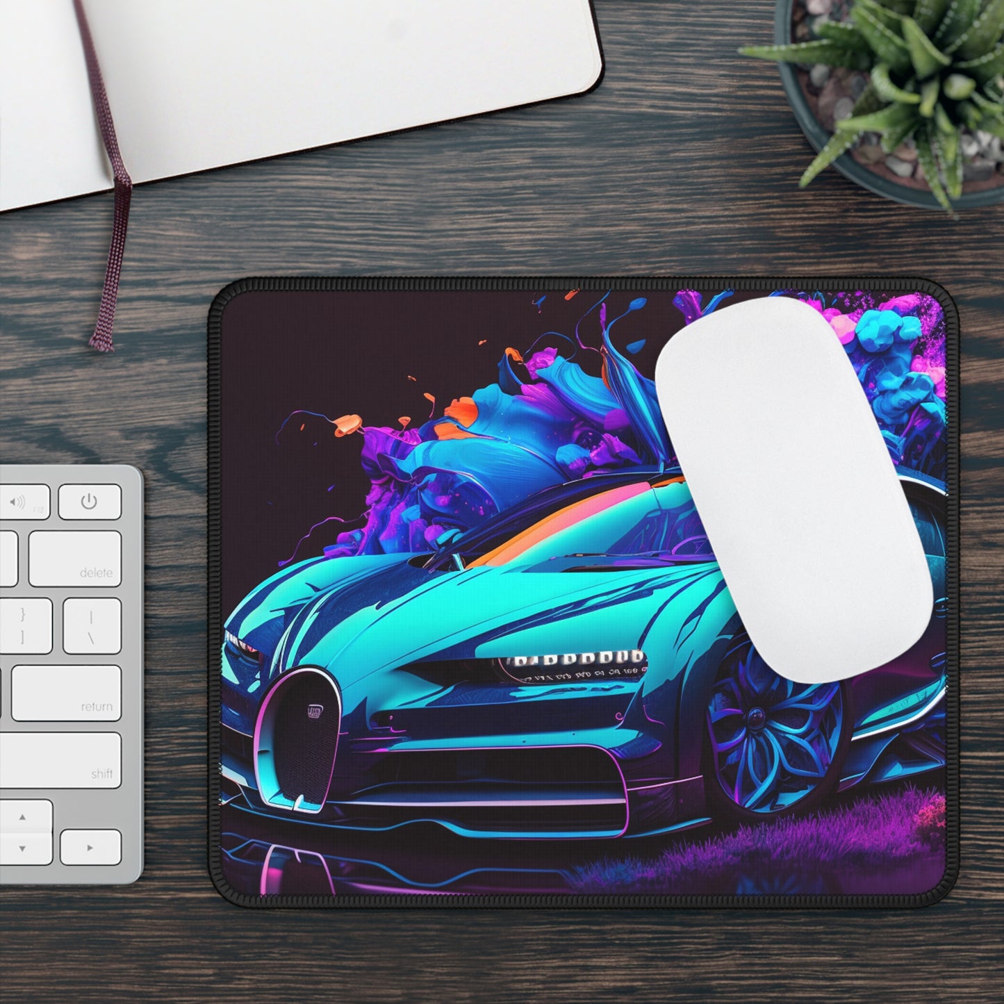 Gaming Mouse Pad  Bugatti Neon Chiron 3