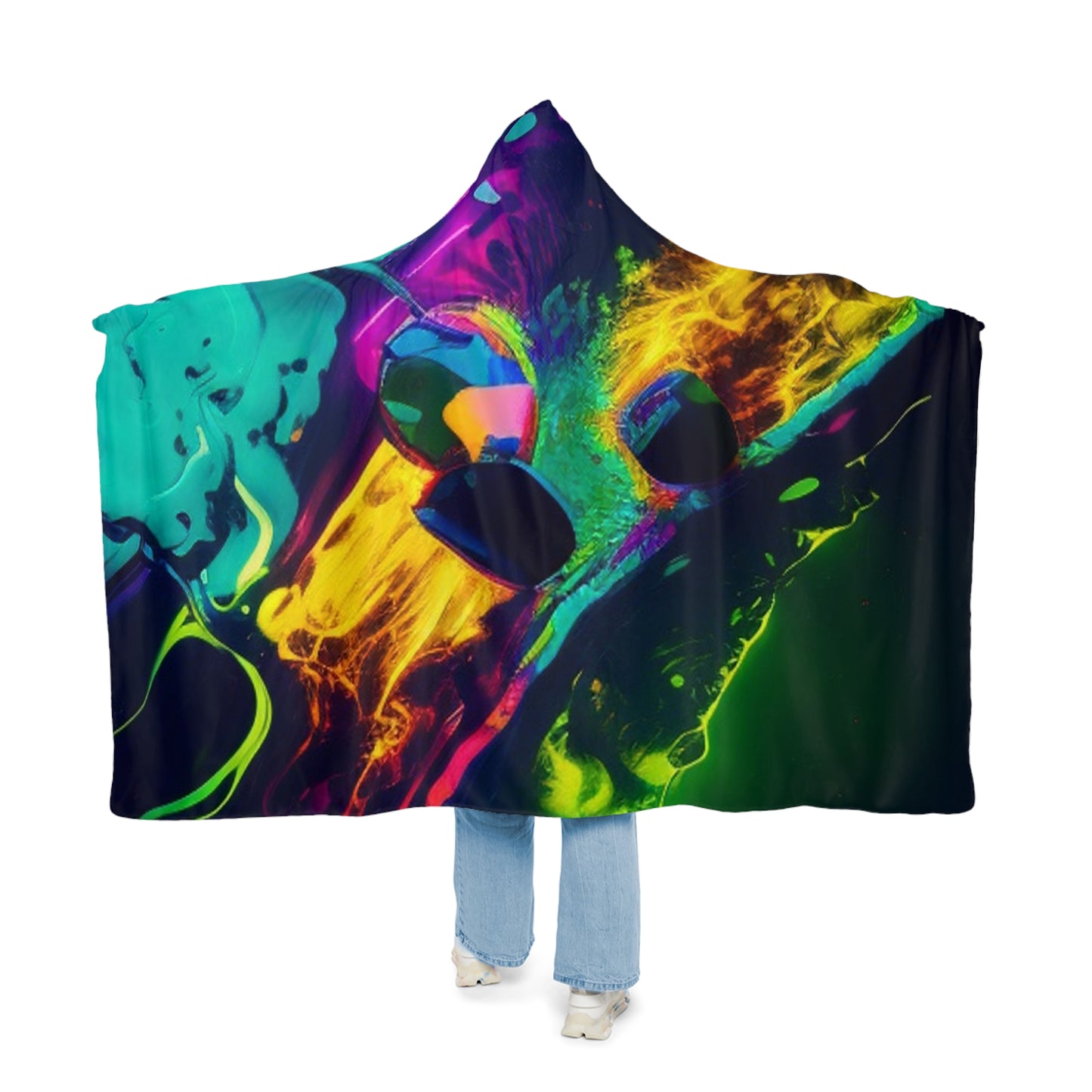 Snuggle Hooded Blanket Florescent Glow 4