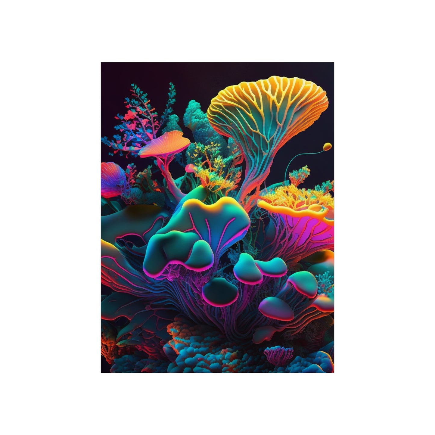 Premium Matte Vertical Posters Macro Coral Reef 1