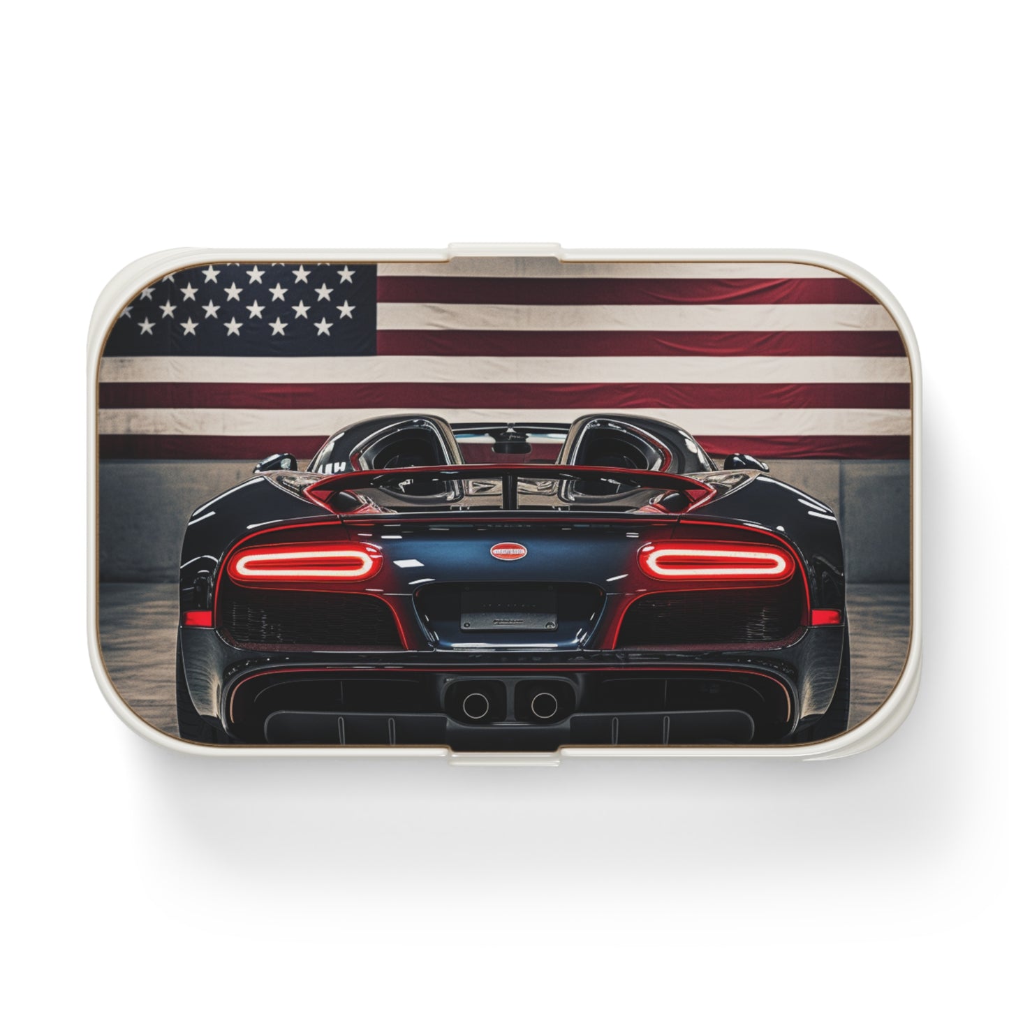 Bento Lunch Box American Flag Background Bugatti 4