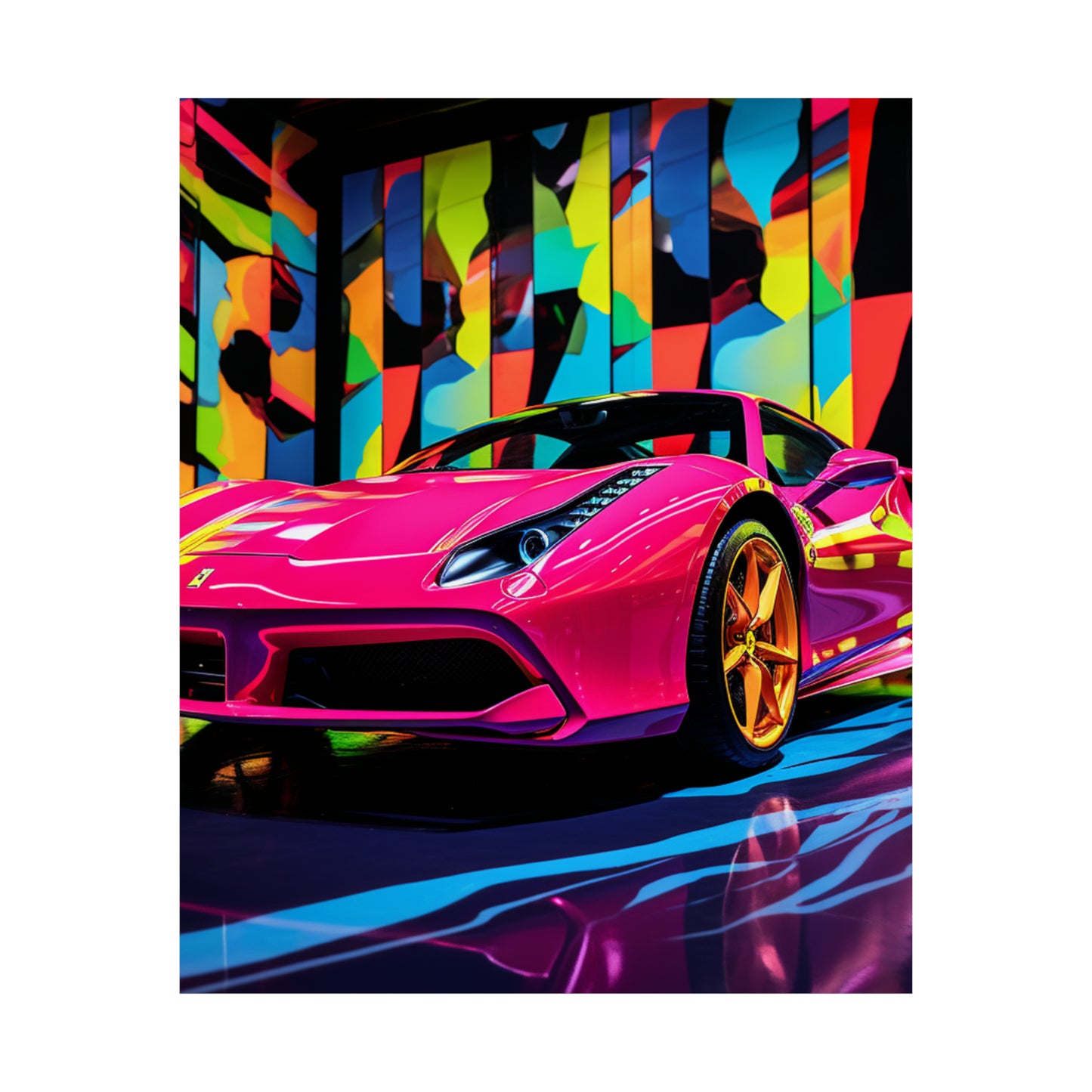 Premium Matte Vertical Posters Ferrari Flair Macro 1