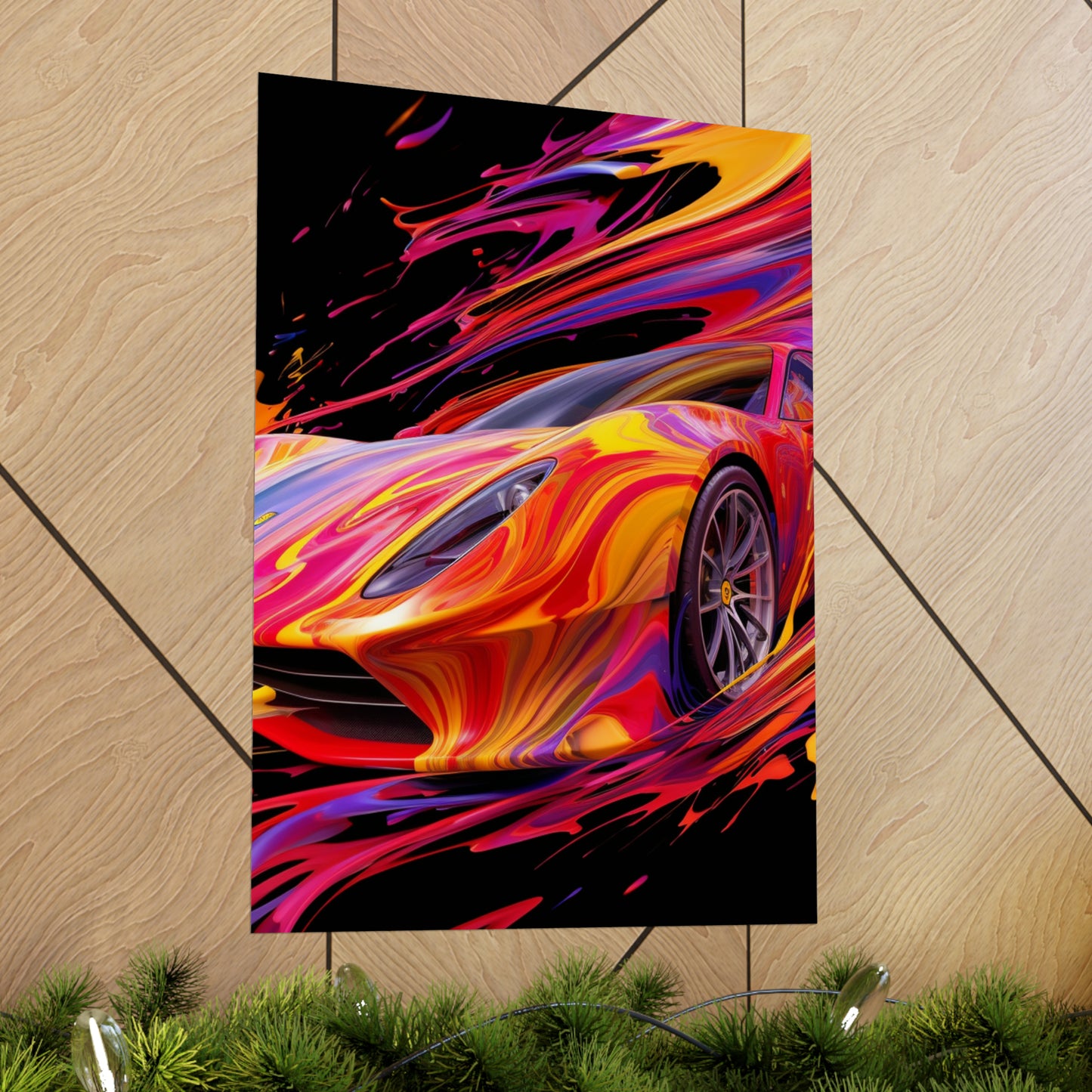 Premium Matte Vertical Posters Ferrari Water Fusion 2