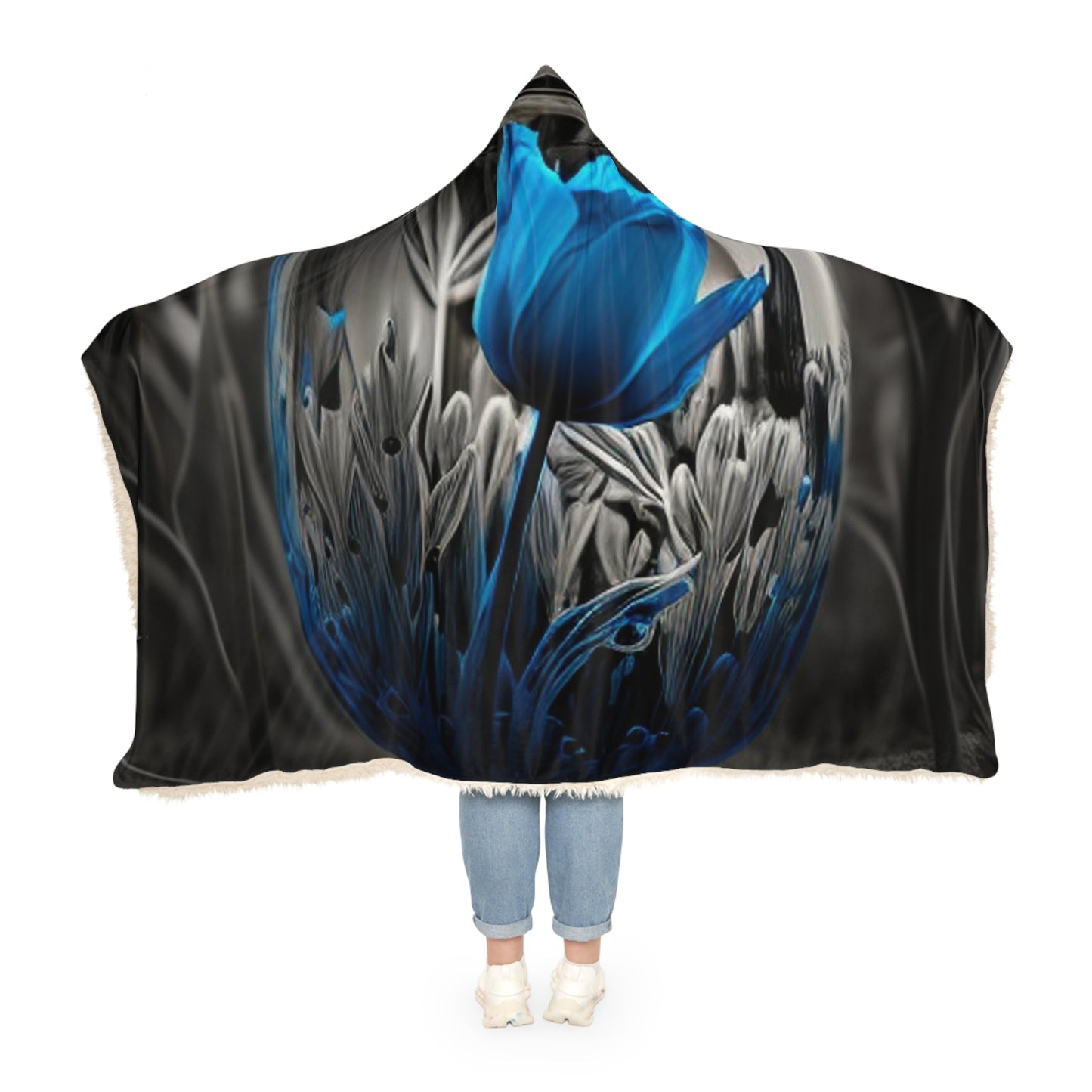 Snuggle Hooded Blanket Tulip Blue 1