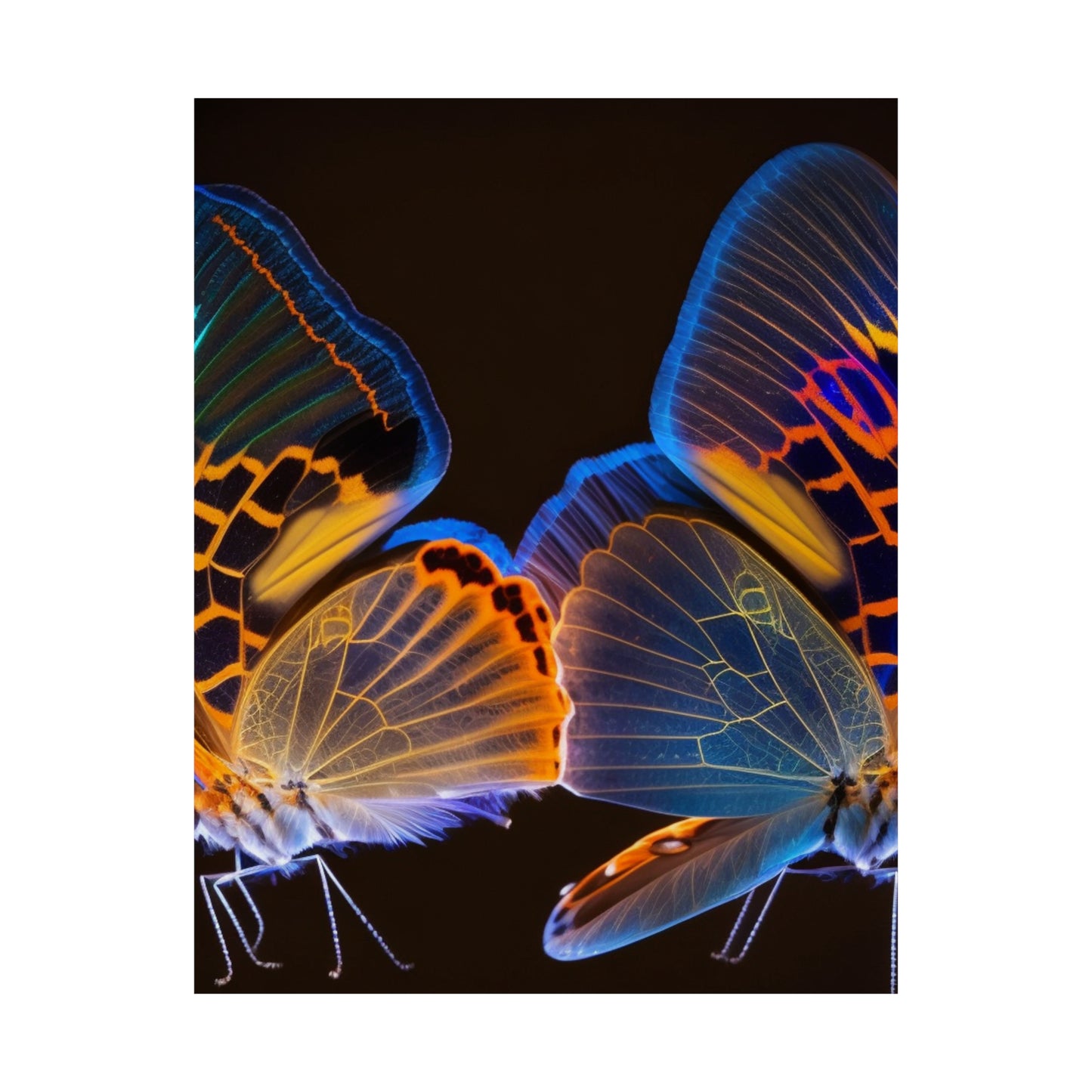 Premium Matte Vertical Posters Neon Glo Butterfly 2