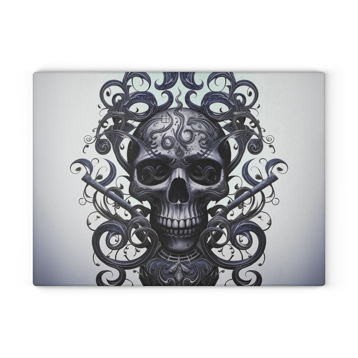 Glass Cutting Board Skull Treble Clef 1