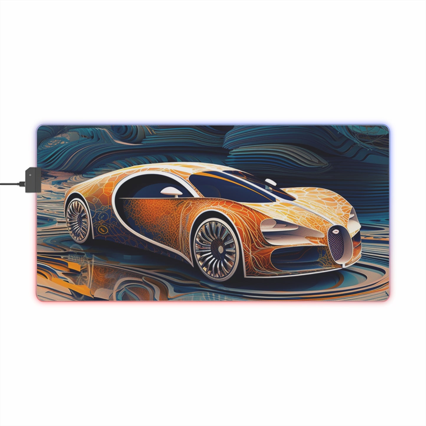 LED Gaming Mouse Pad Bugatti Abstract Flair 1