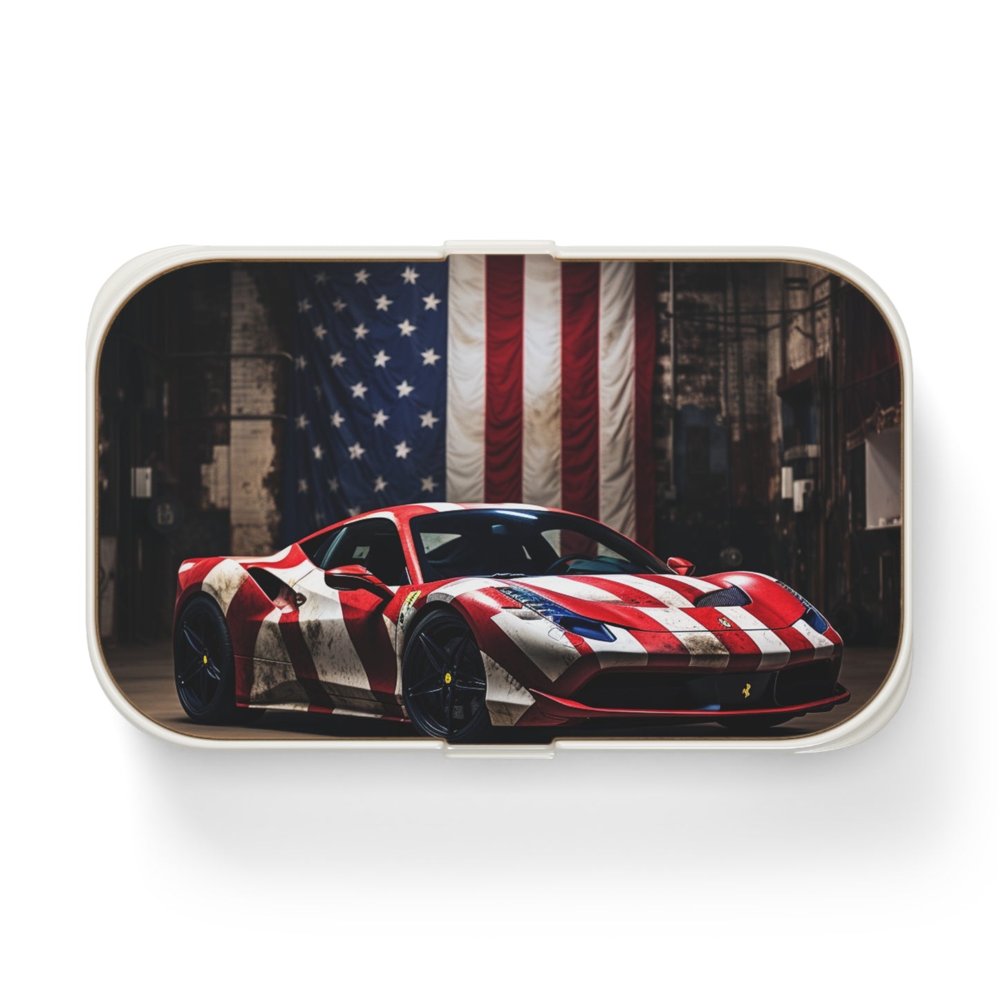 Bento Lunch Box American Flag Farrari 2