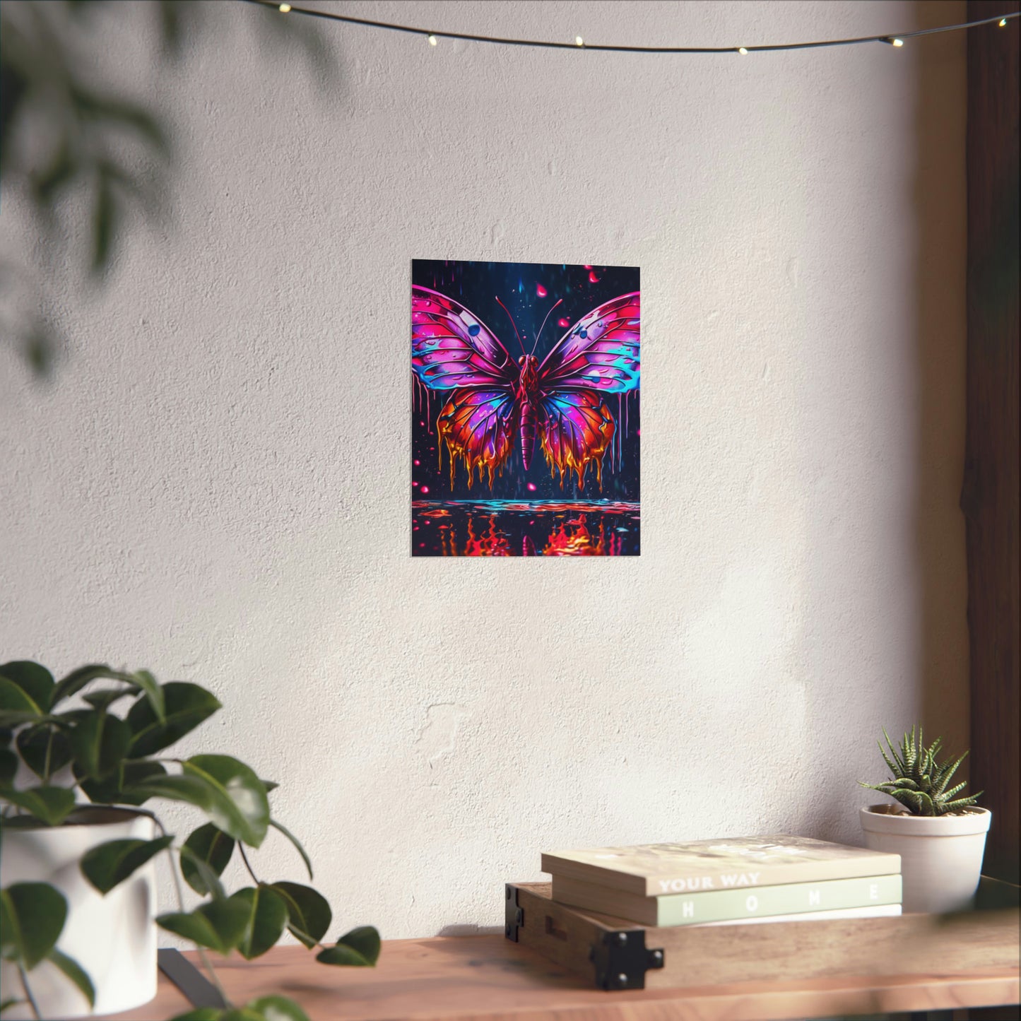 Premium Matte Vertical Posters Pink Butterfly Flair 2