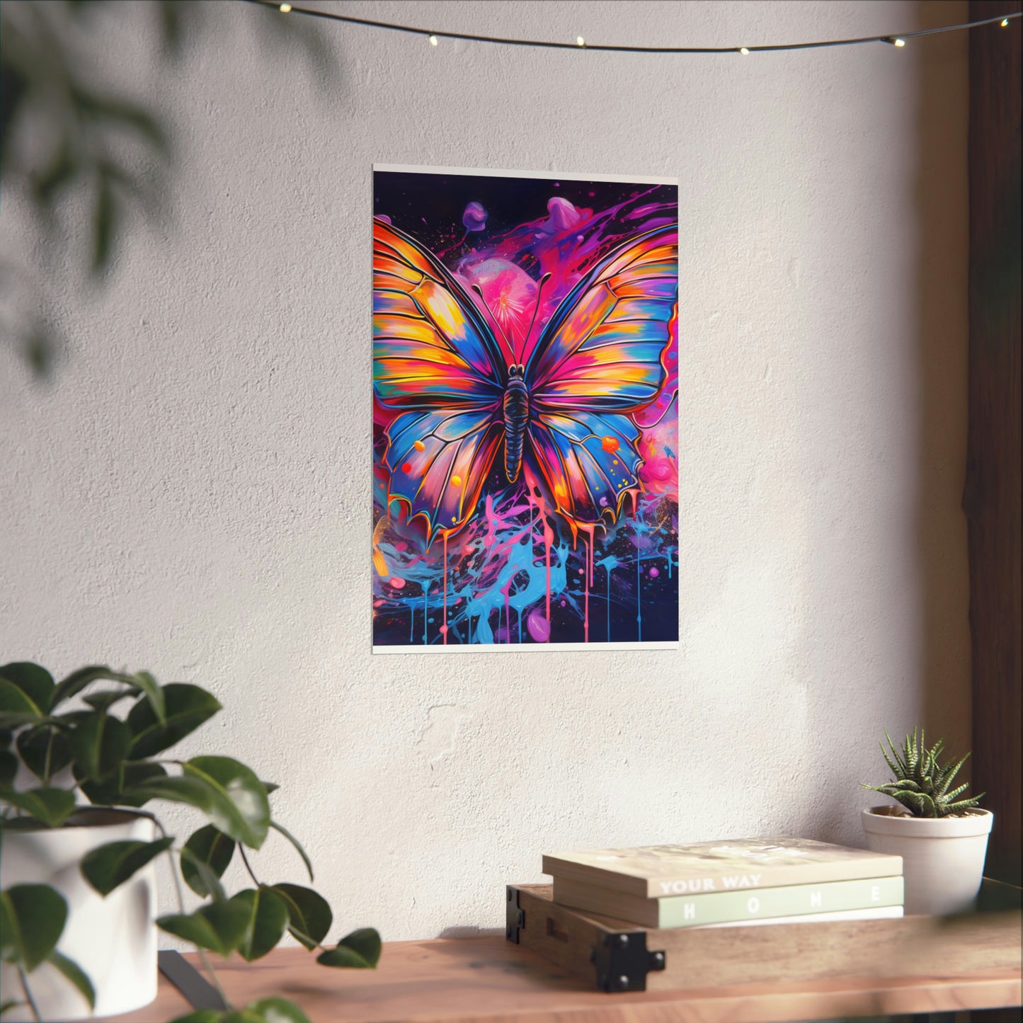 Premium Matte Vertical Posters Pink Butterfly Flair 3