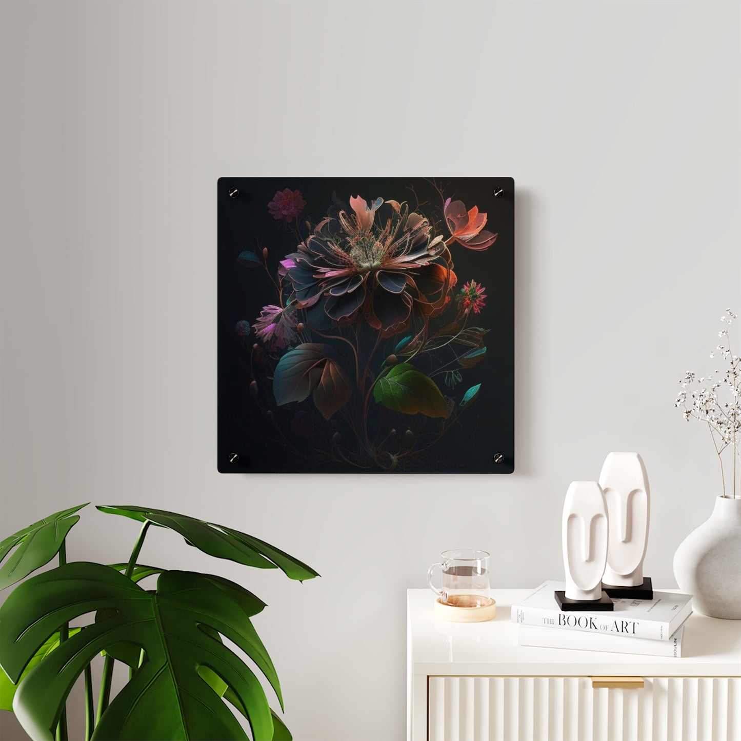 Acrylic Wall Art Panels Flower Arangment 2