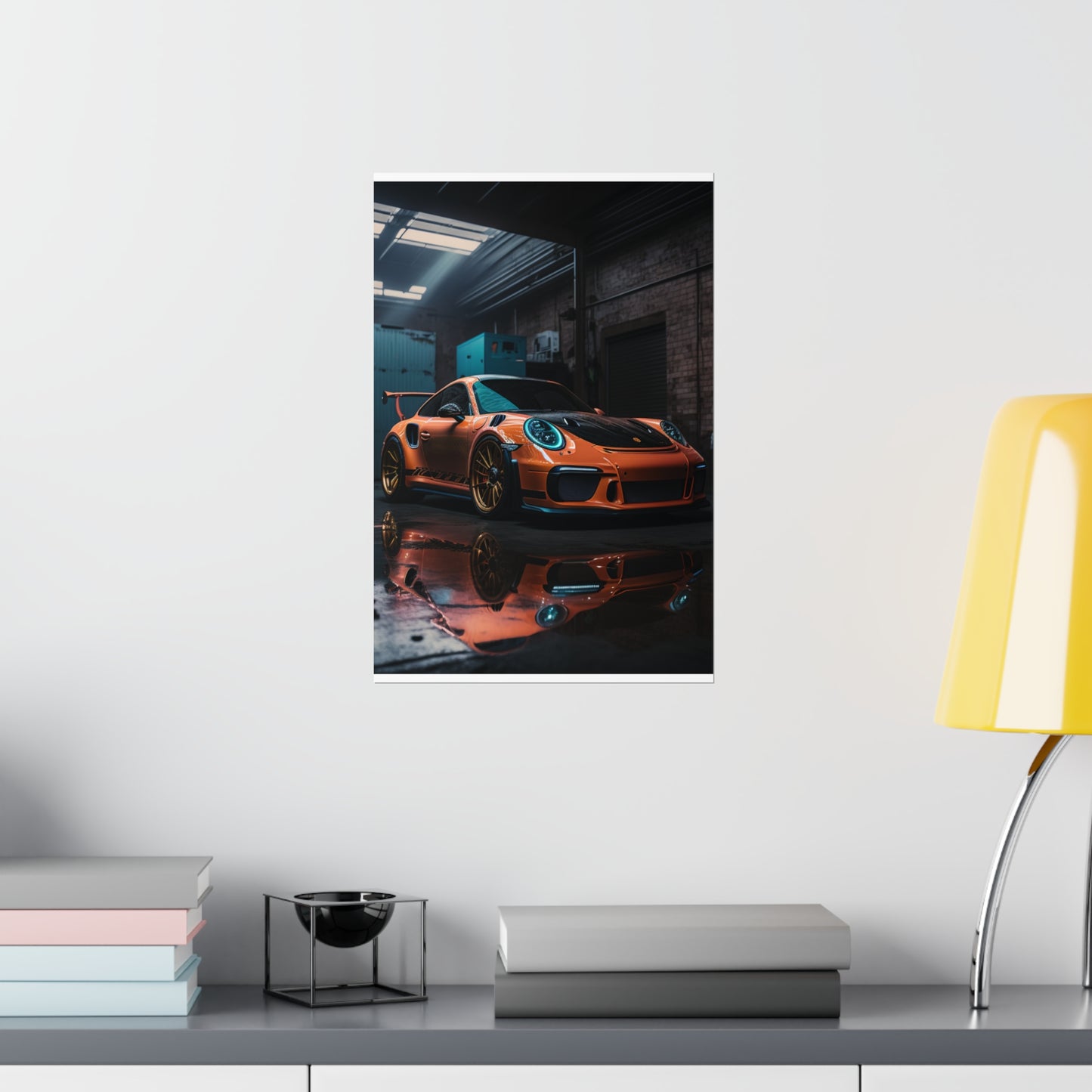 Premium Matte Vertical Posters Porsche Color 1